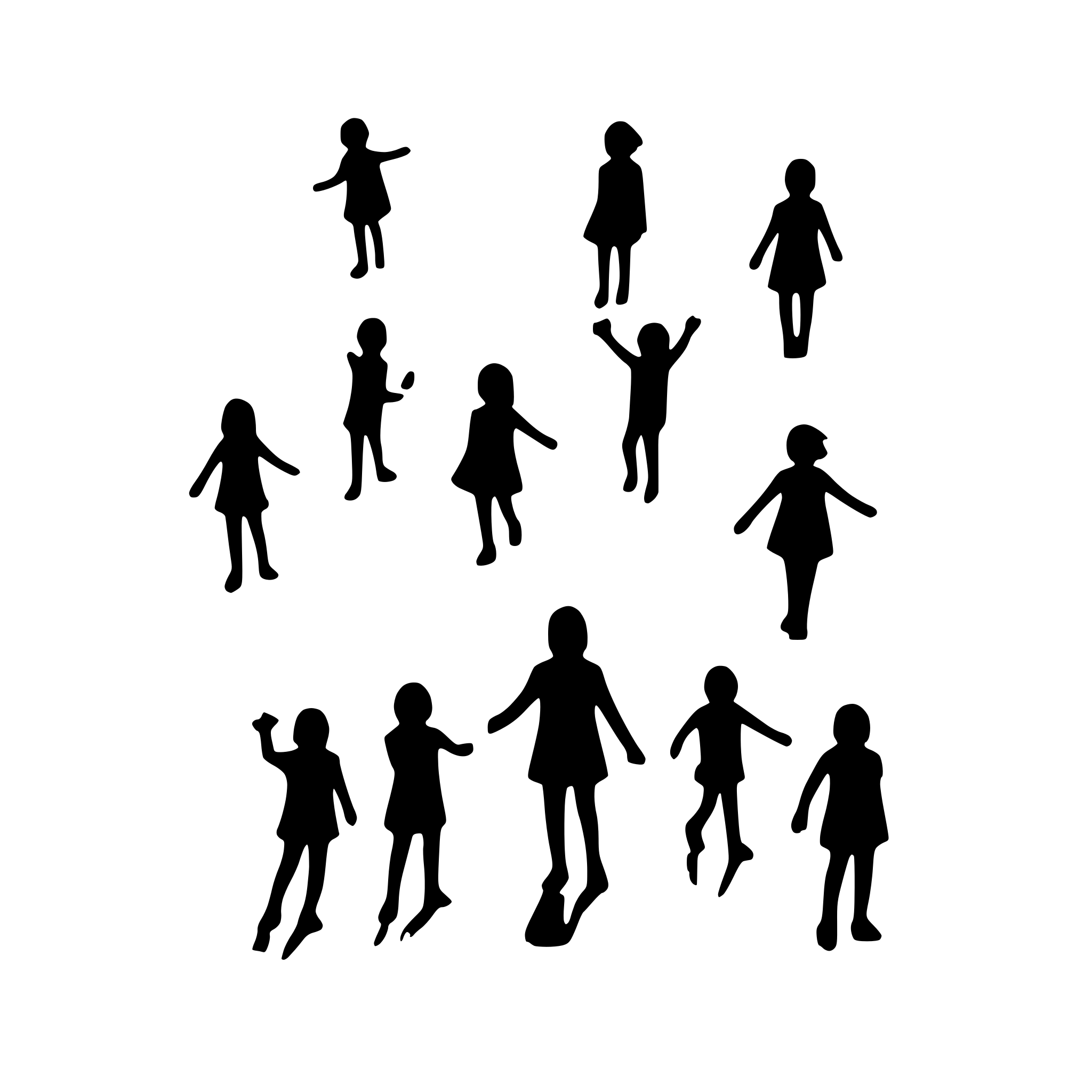 AI-generated SVG of a many playing children