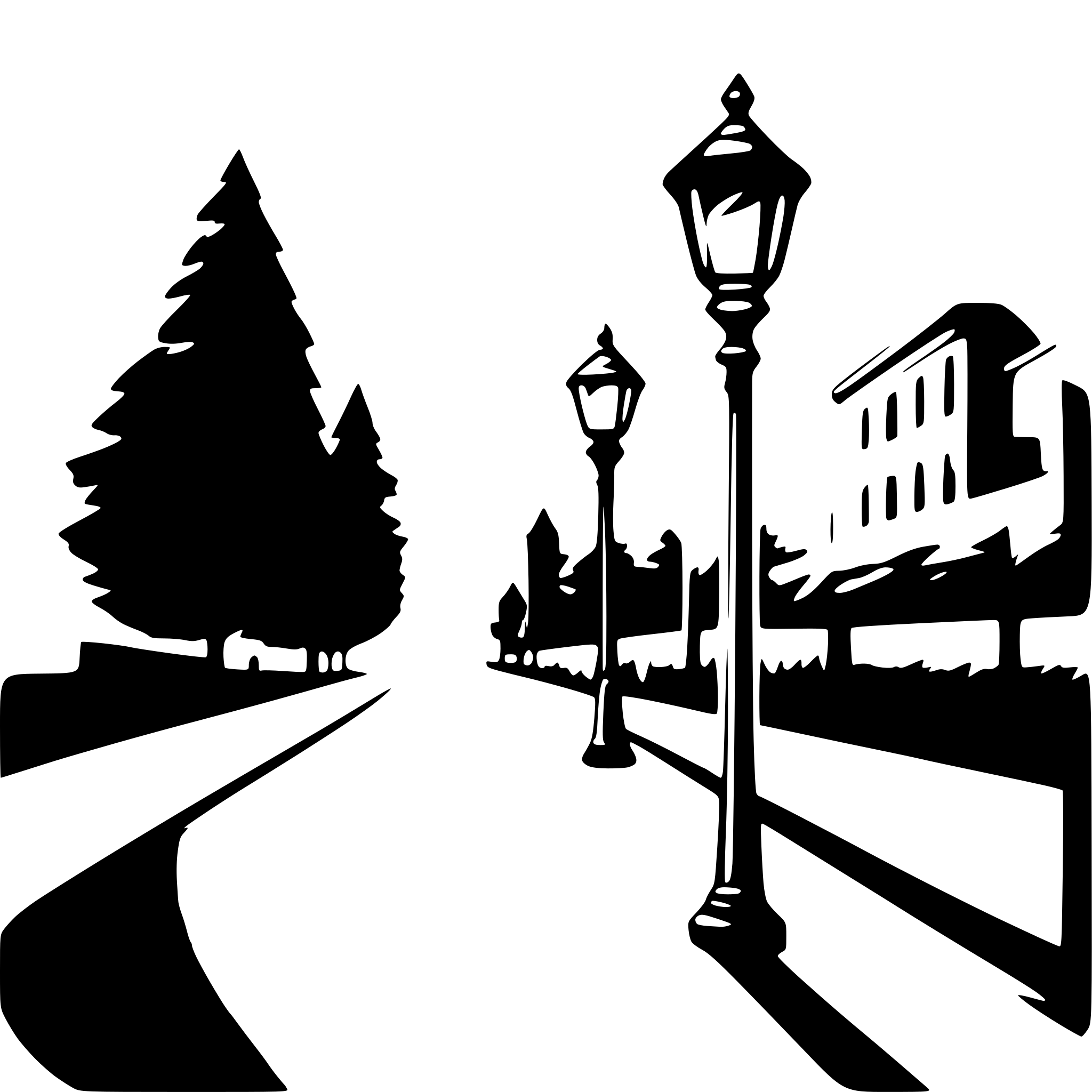 AI-generated SVG of a a streetlight  illuminating a street