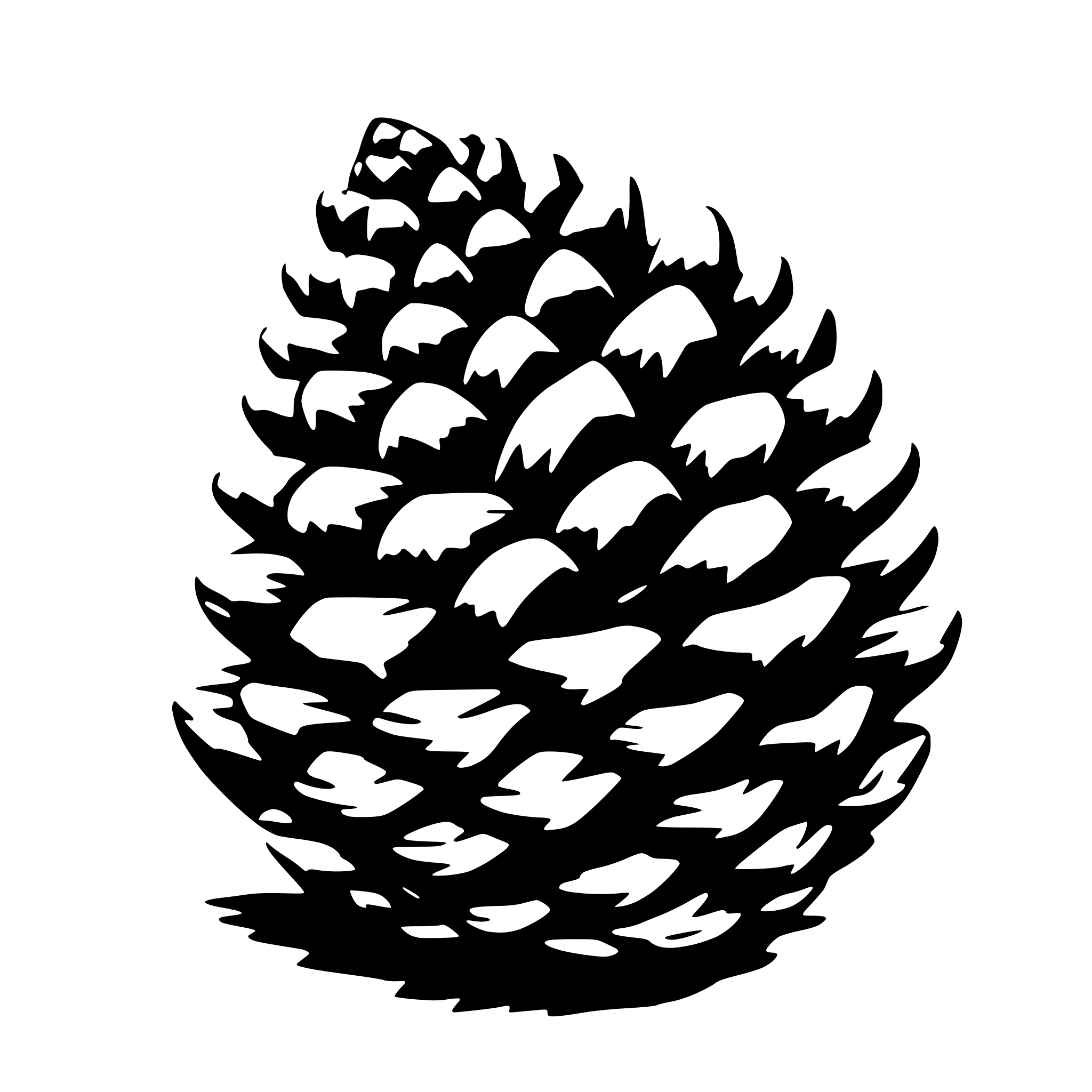 AI-generated SVG of a pine cone
