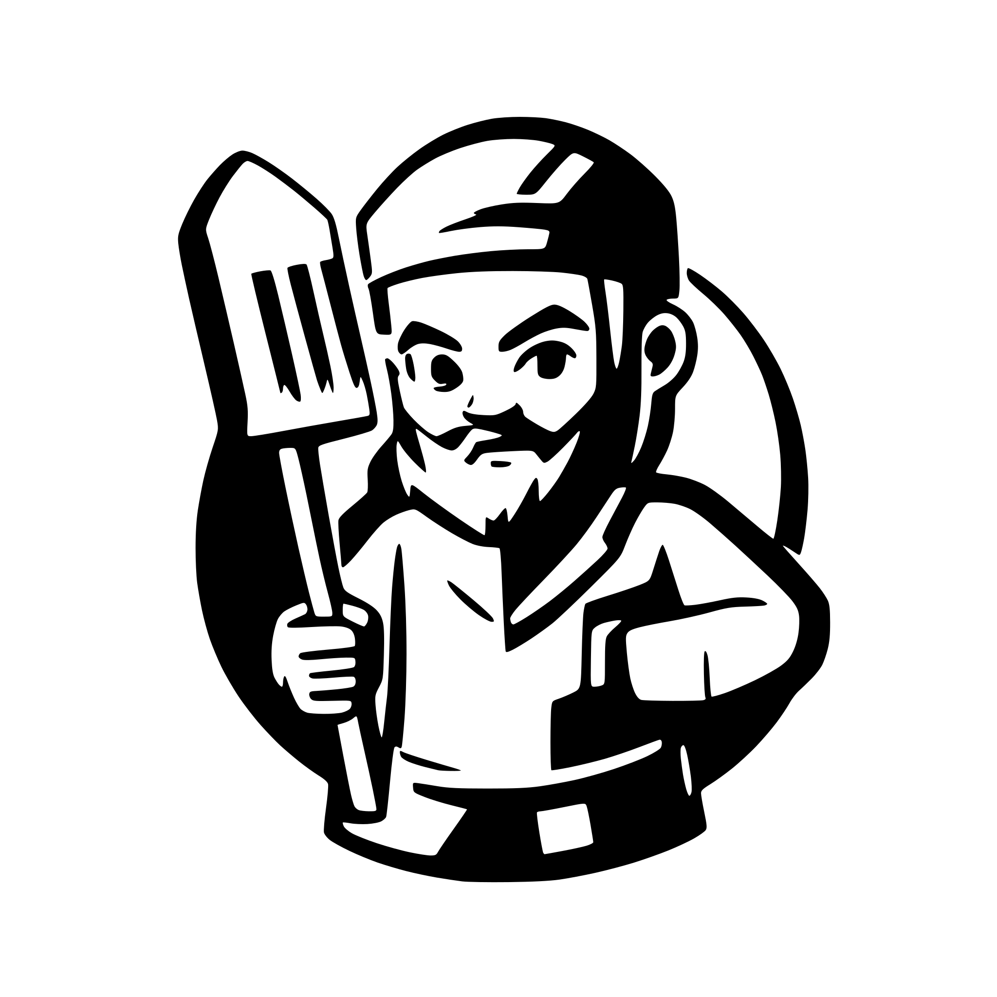 AI-generated SVG of 'dwarf holding a brush'