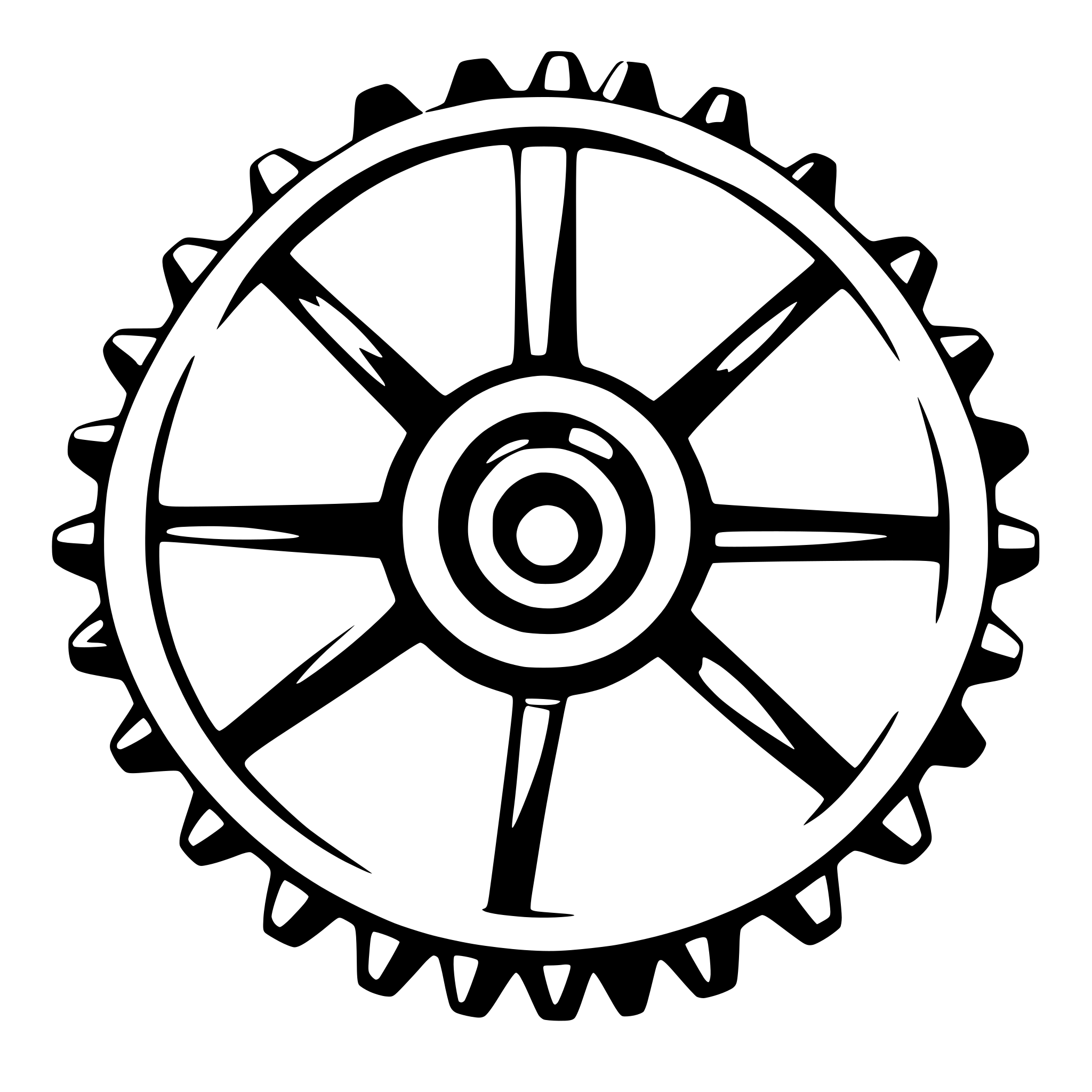 AI-generated SVG of a a simple outline of a gear icon