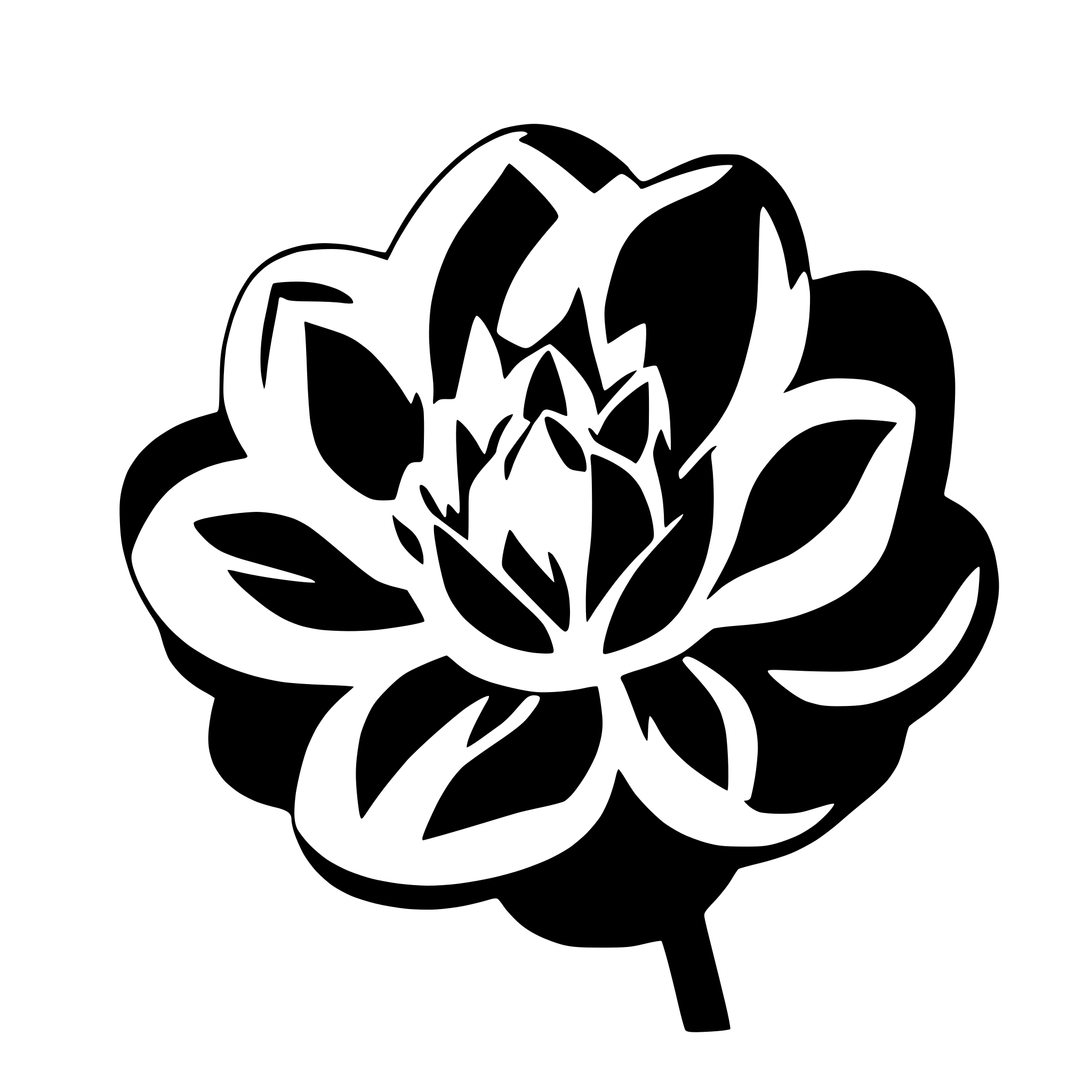 AI-generated SVG of a generate top view of simple 15 petal symetrical flower without steam