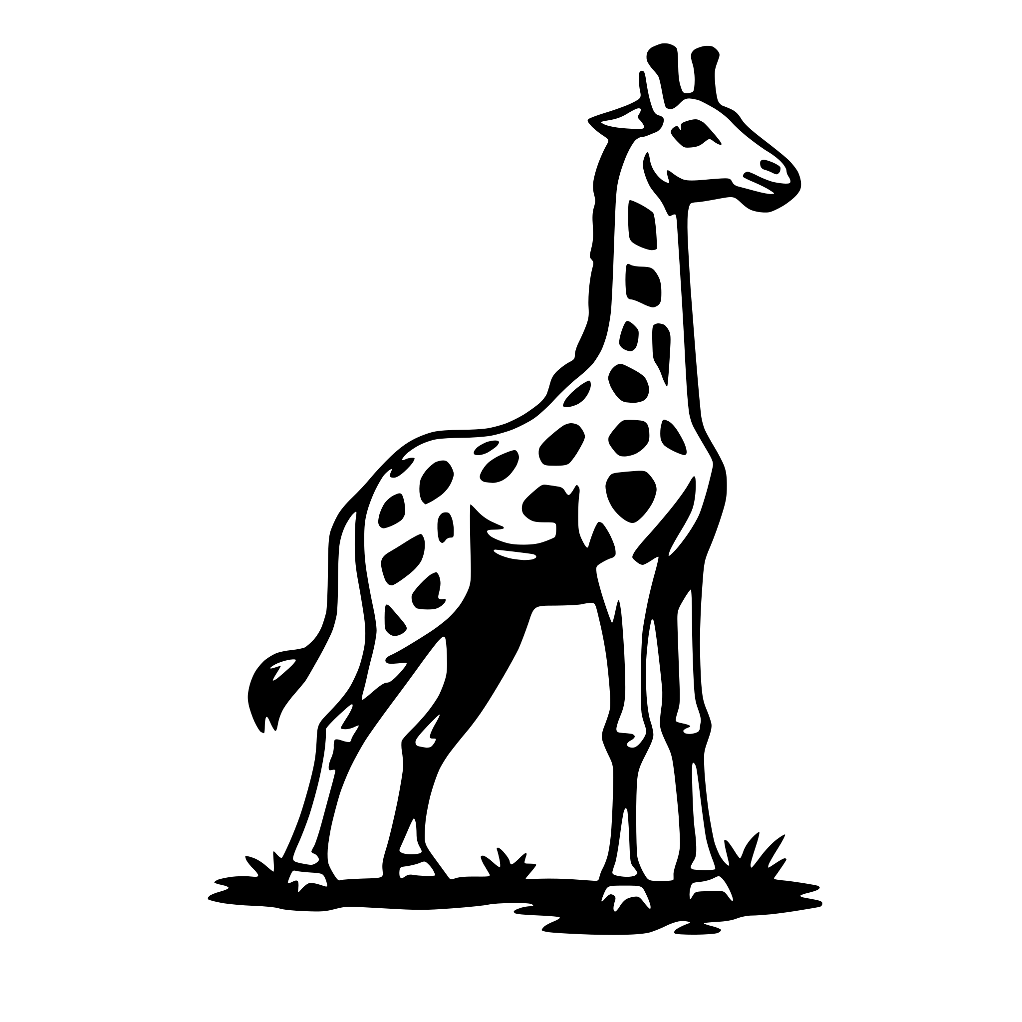 AI-generated SVG of 'giraffe'
