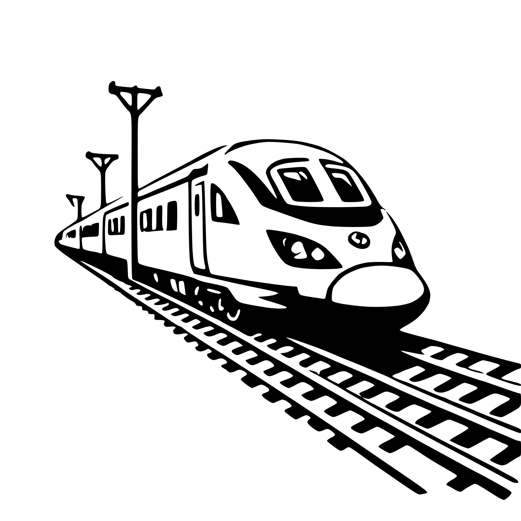 AI-generated SVG of 'high-speed train'