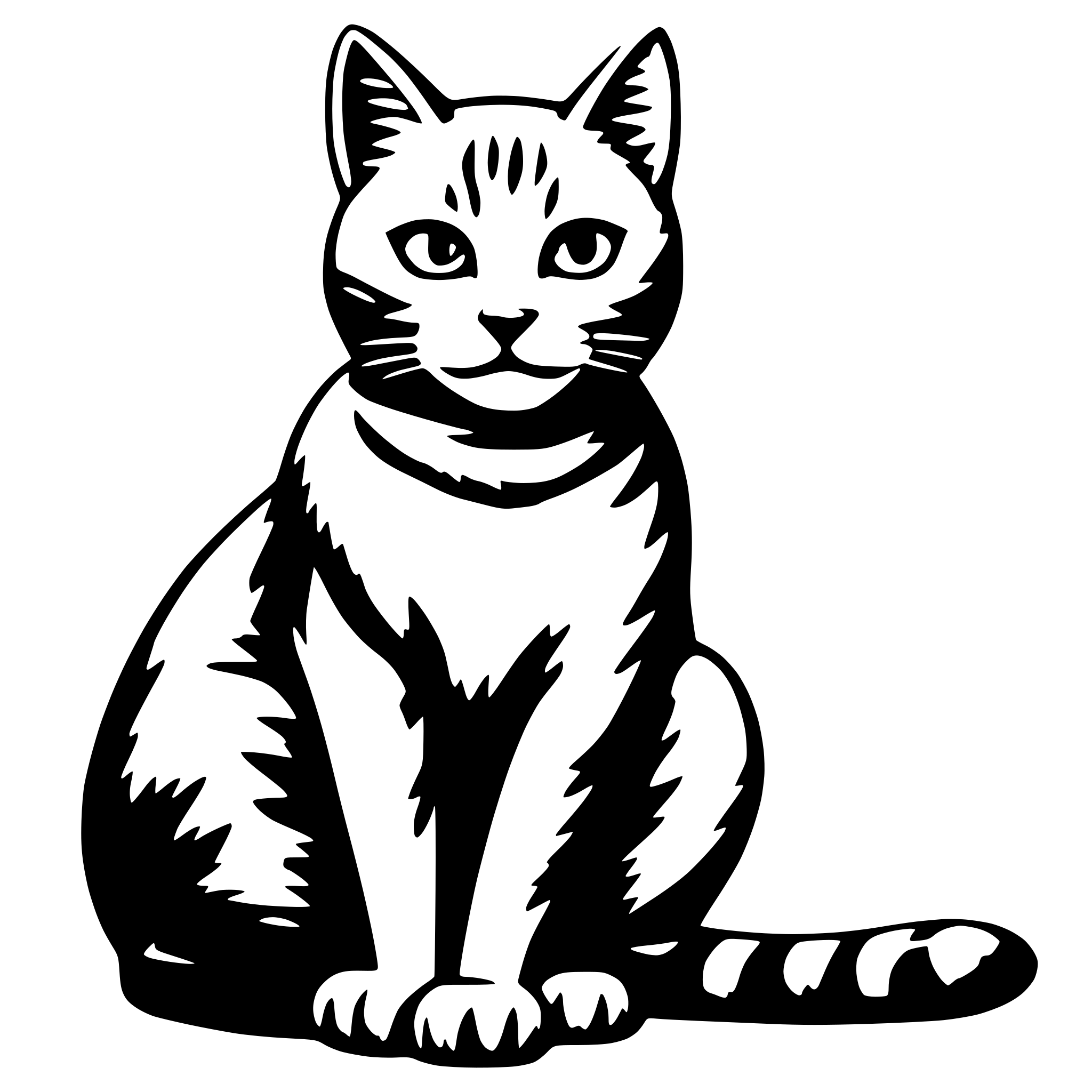 AI-generated SVG of 'cat'