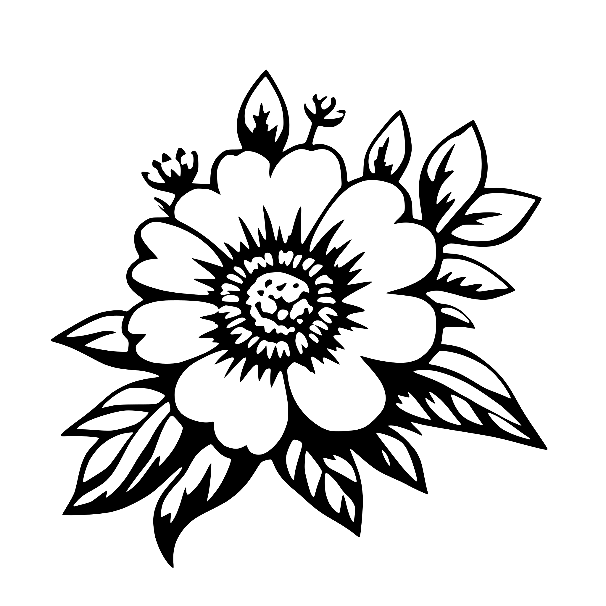 AI-generated SVG of 'bouquet of such flowers'