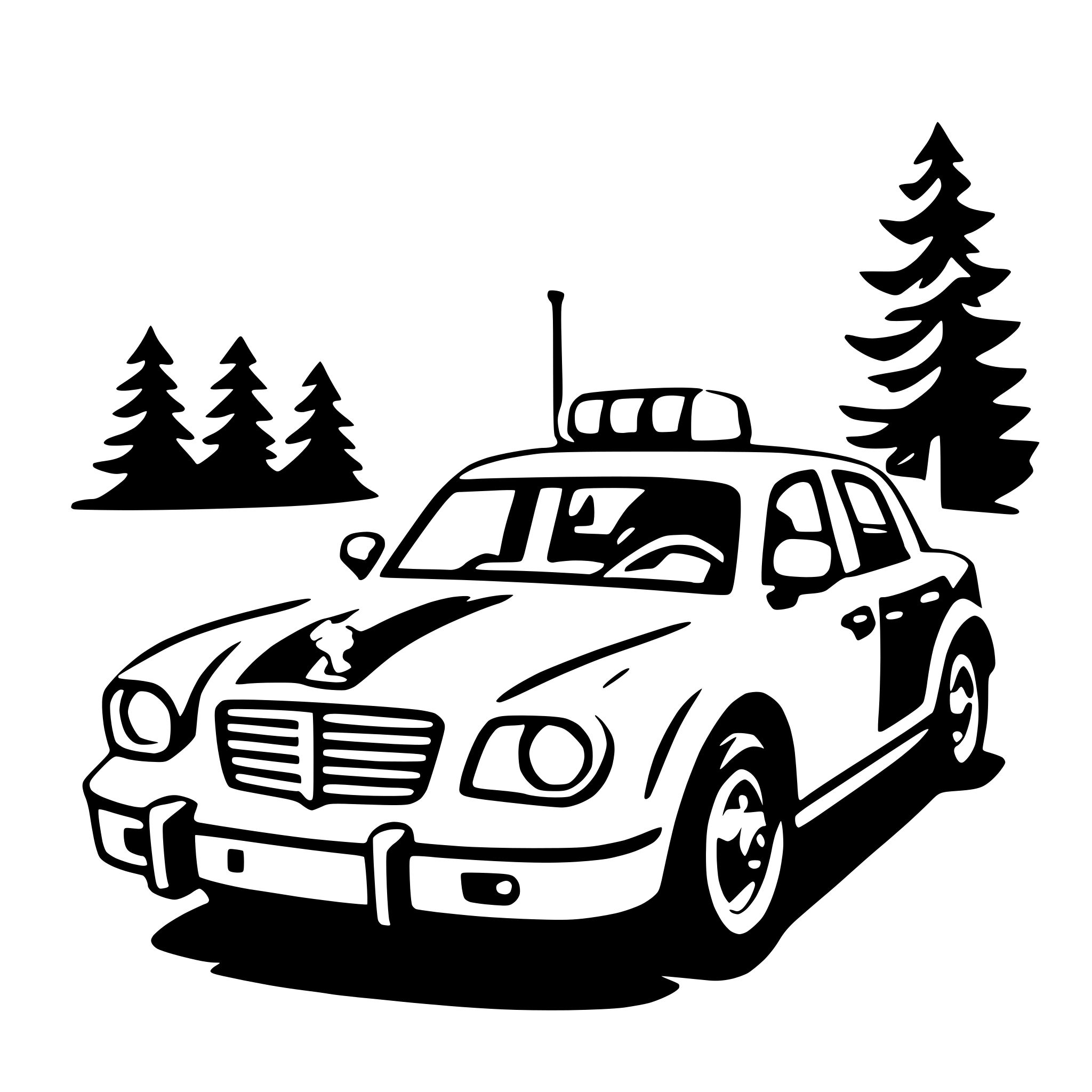 AI-generated SVG of a police car