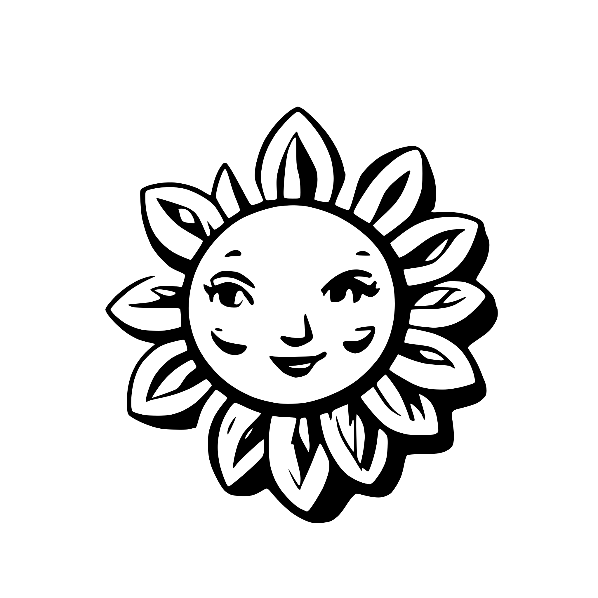 AI-generated SVG of 'Abstract Stylish Sun'
