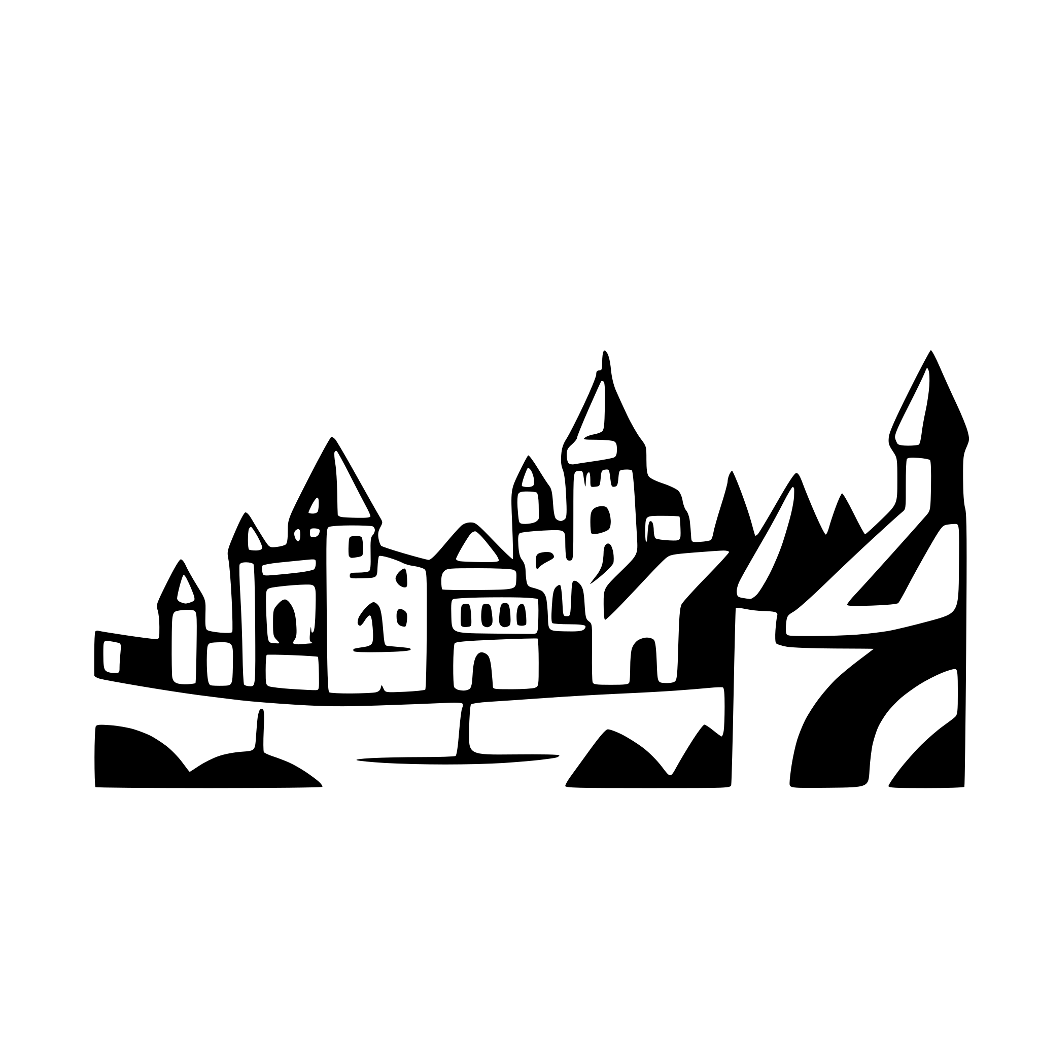 AI-generated SVG of a Medieval city from far away