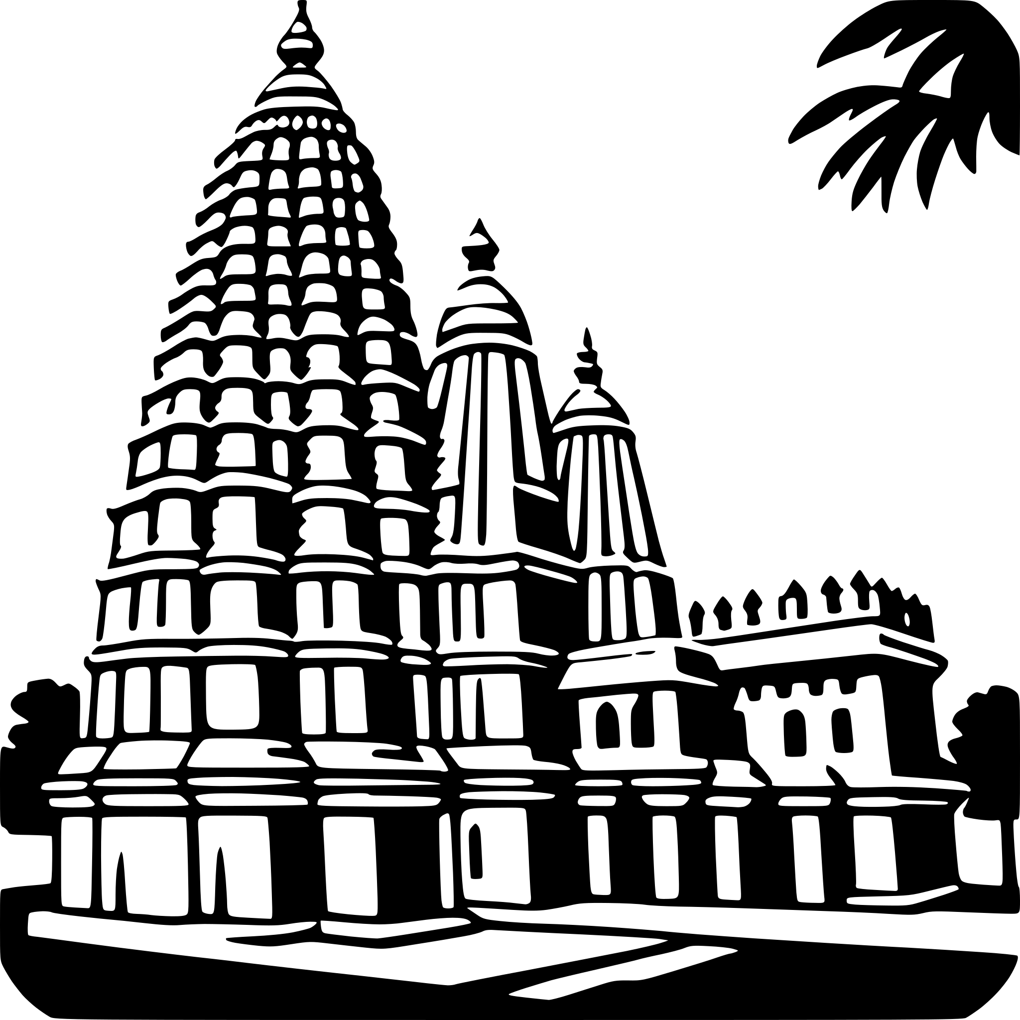AI-generated SVG of a meenakshi temple