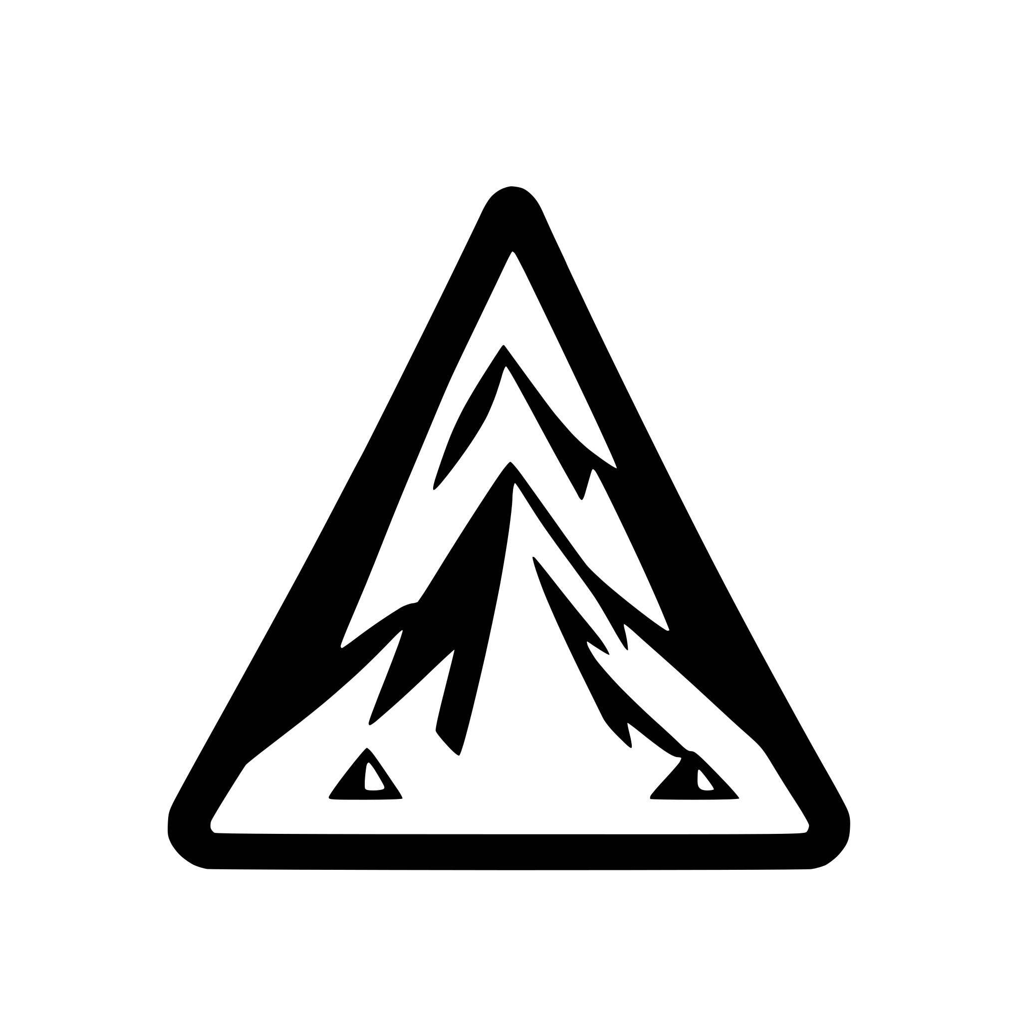 AI-generated SVG of 'abstract mountain with triangular peaks'