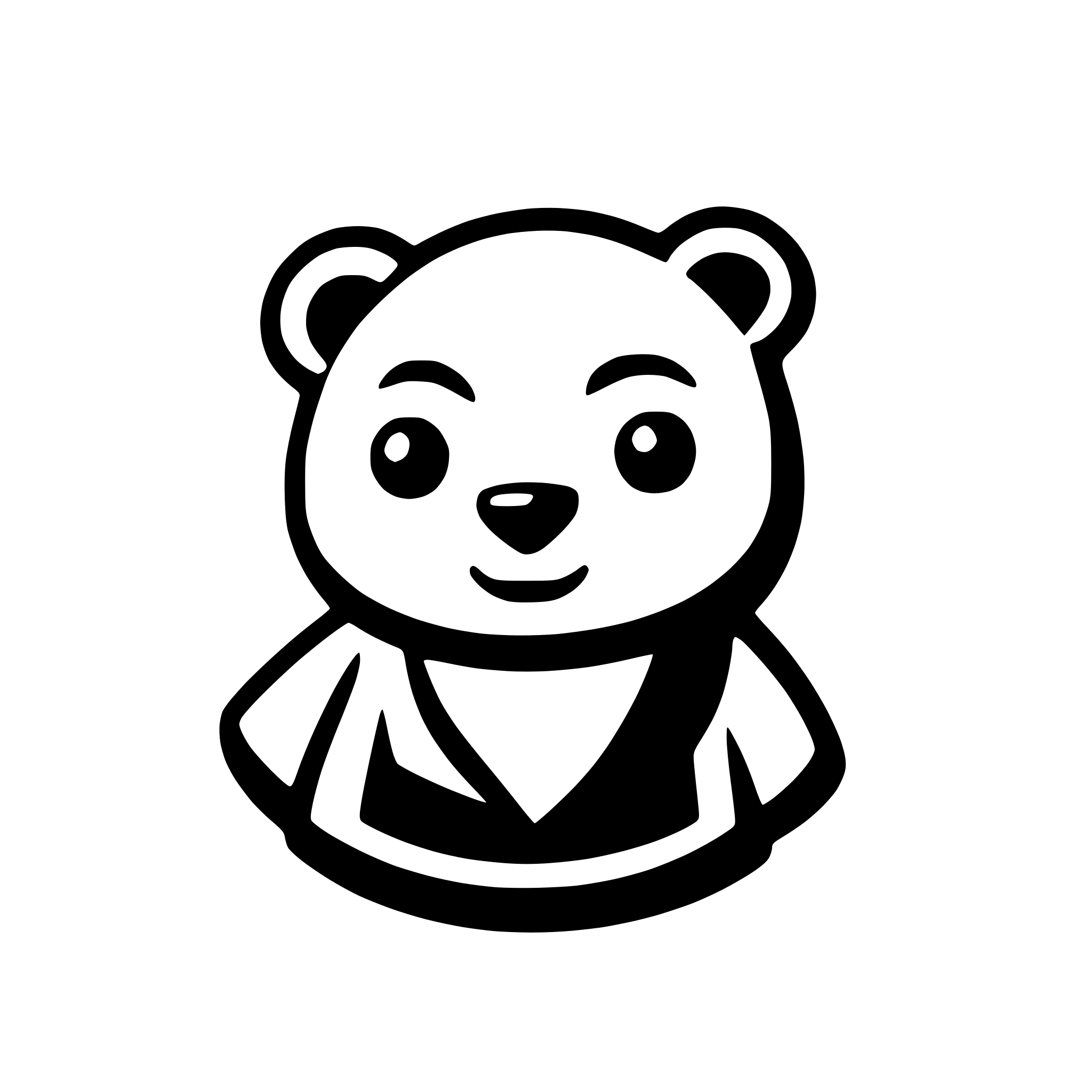 AI-generated SVG of a Cute bear icon inspired by Salesforce's Cody the bear mascot. Just use the bear's head. The theme is Salesforce Guardian, my new app.