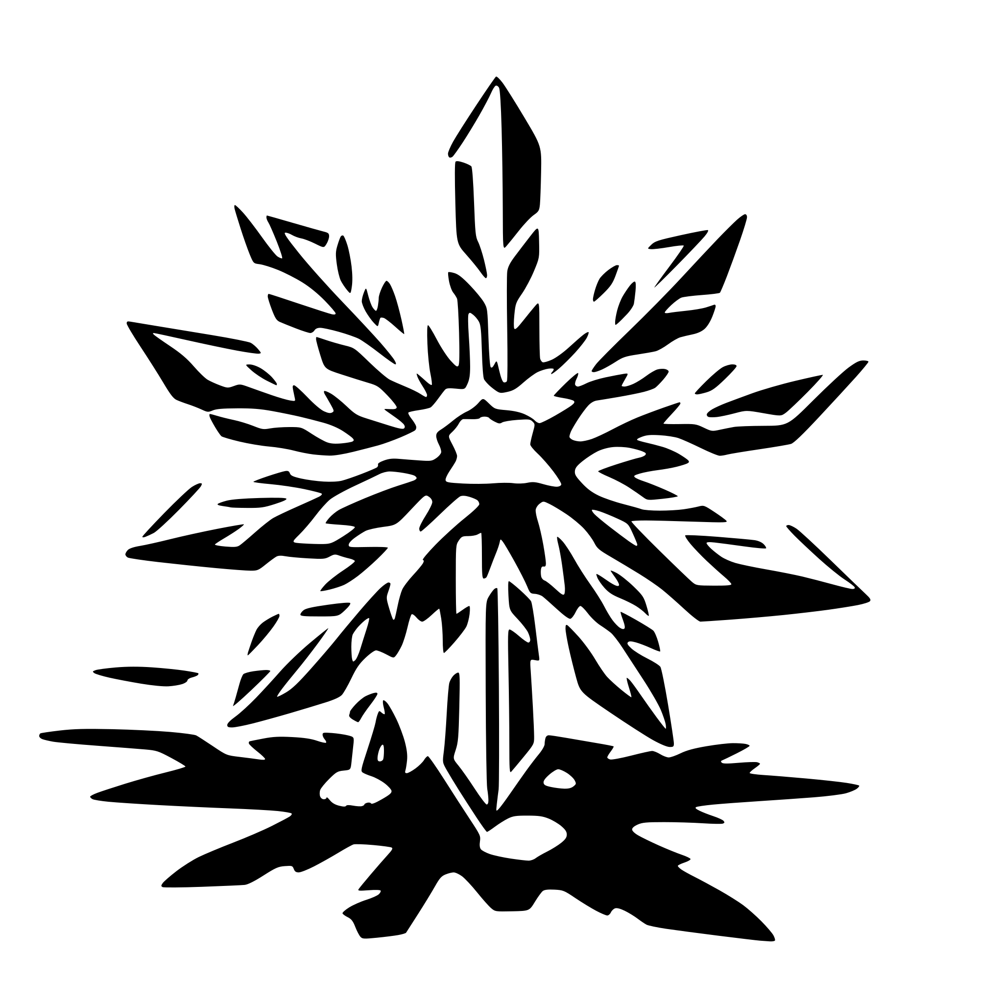 AI-generated SVG of a a single ice crystal