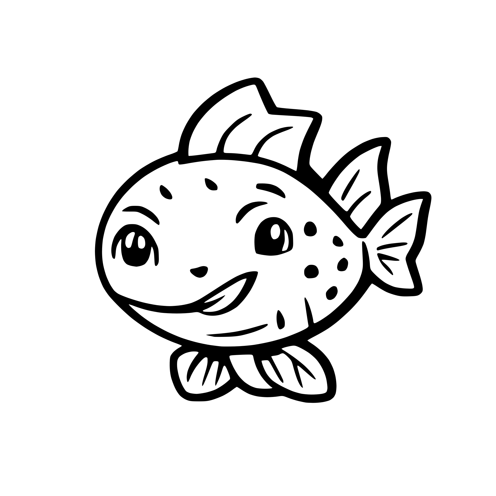 AI-generated SVG of 'cute fish drawing'