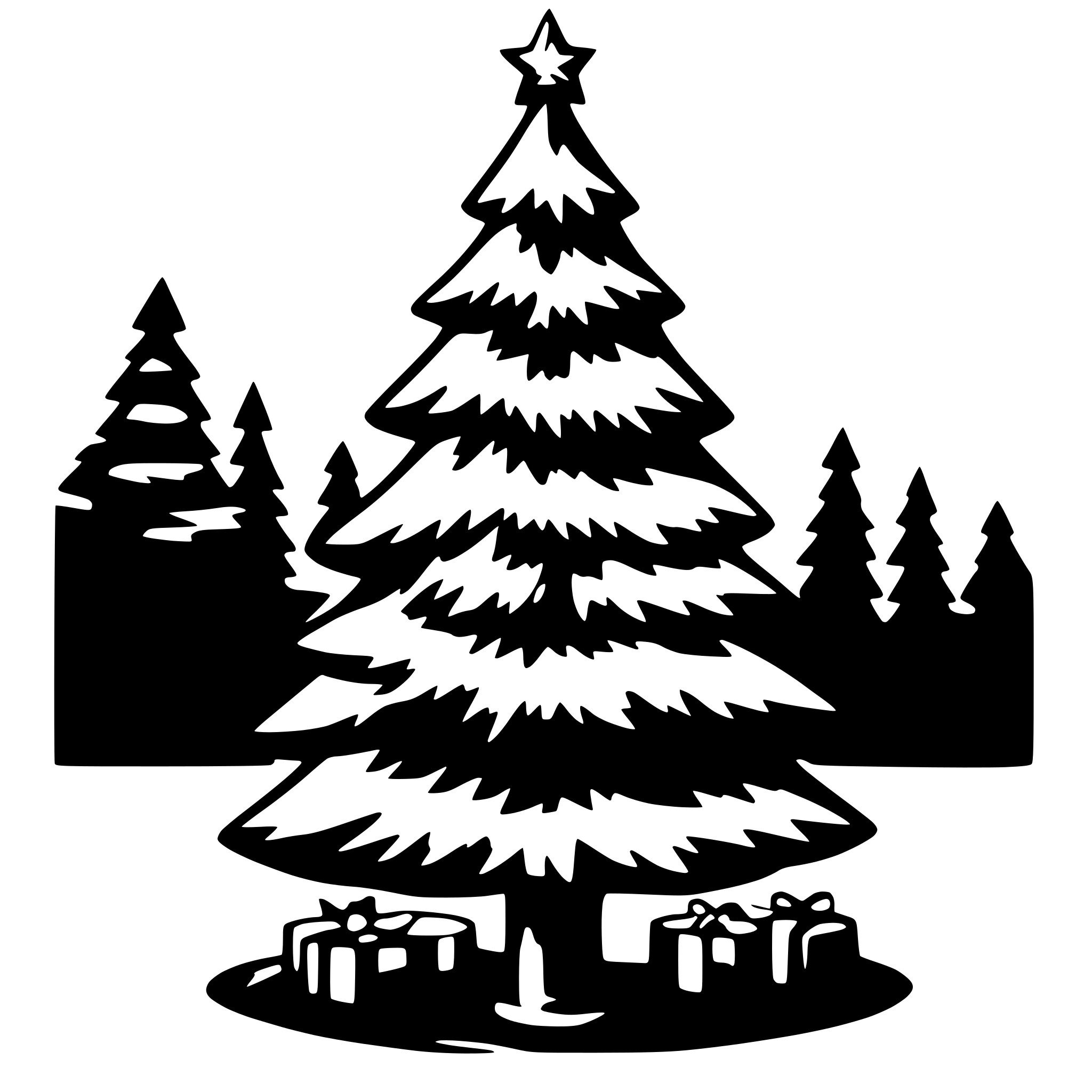 AI-generated SVG of a christmas tree