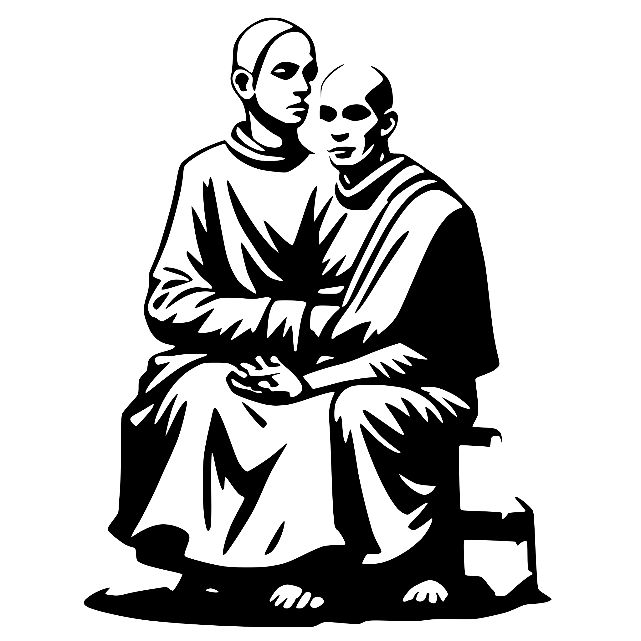 AI-generated SVG of 'Monks'