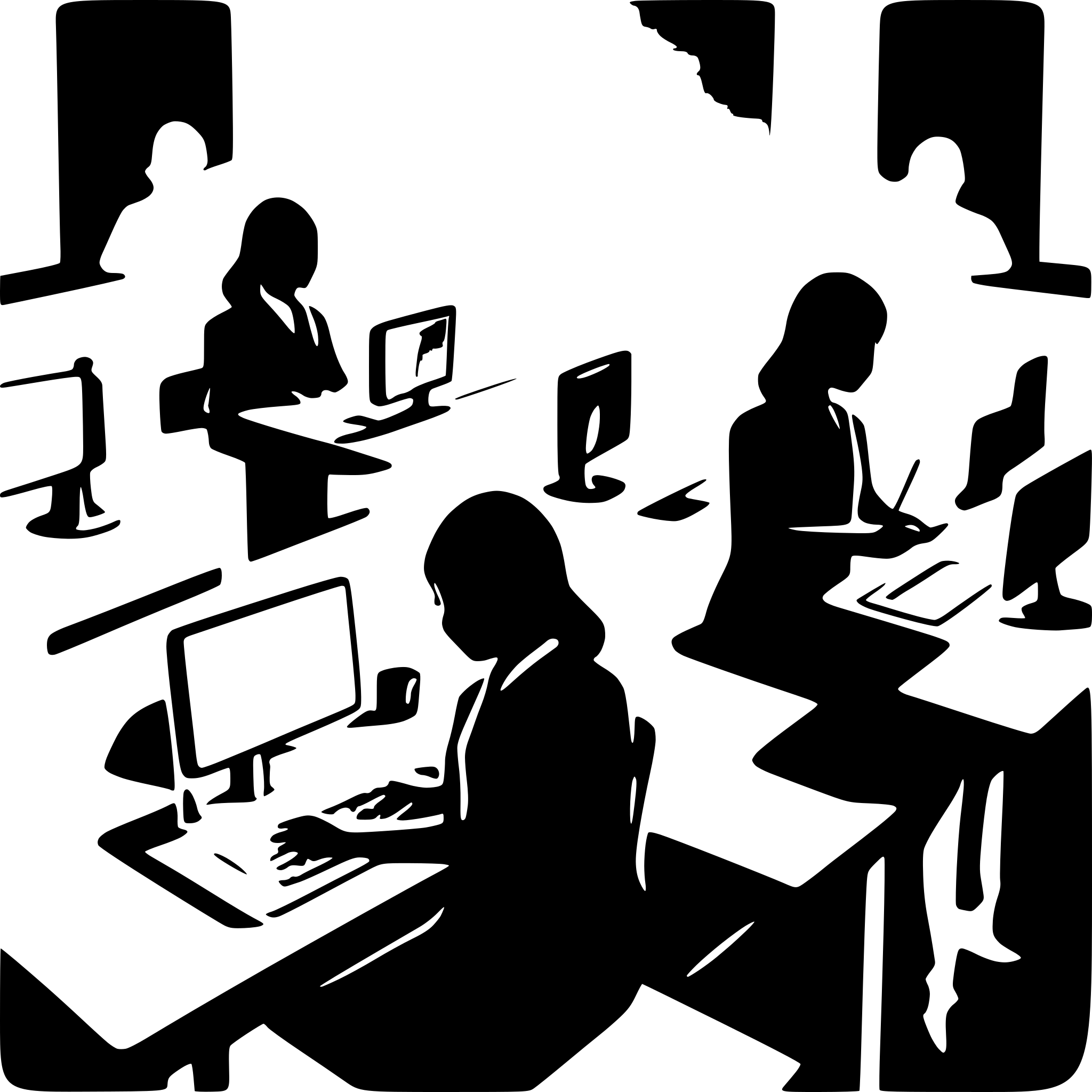 AI-generated SVG of a students behind computers in a classroom focusing on exam