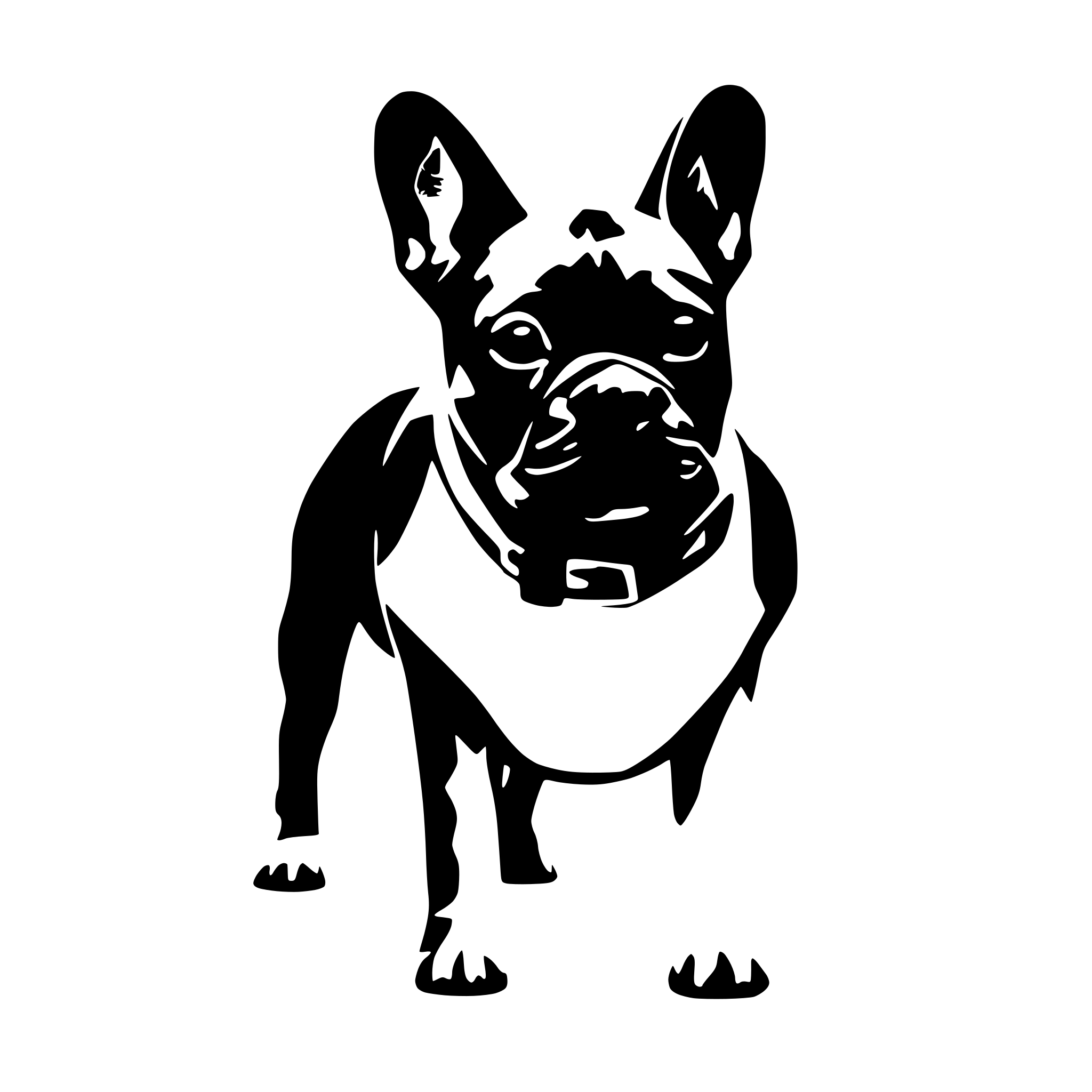 AI-generated SVG of a French Bulldog low polygon