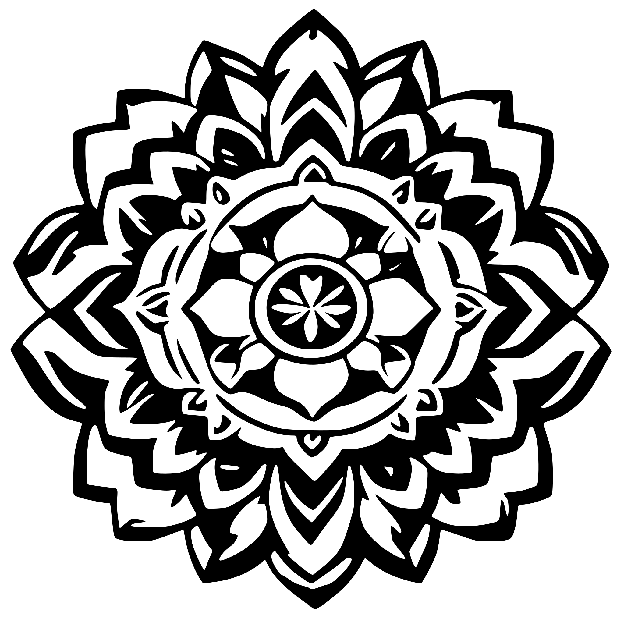 AI-generated SVG of a mandala