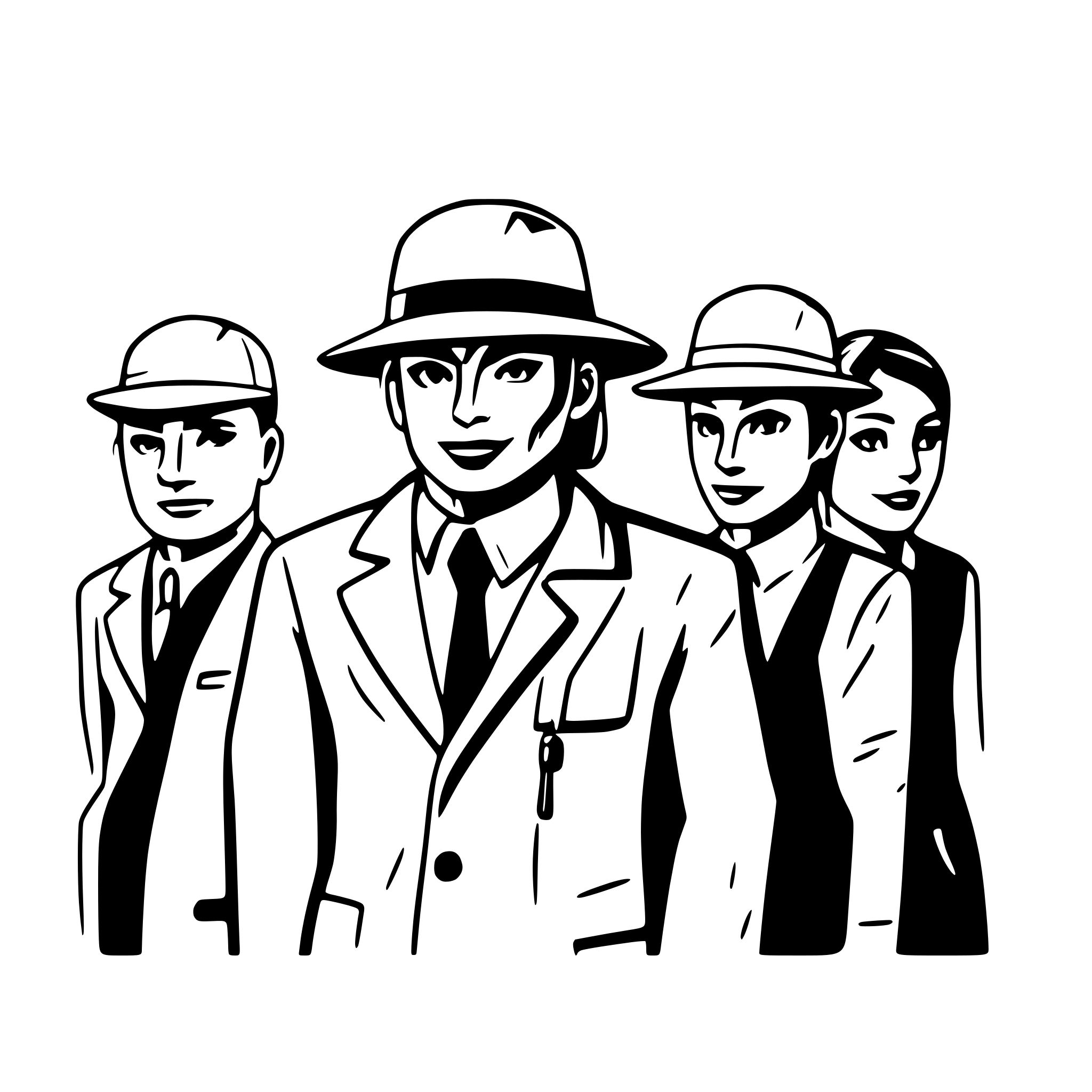 AI-generated SVG of 'gruppo di mafiosi iralndesi'