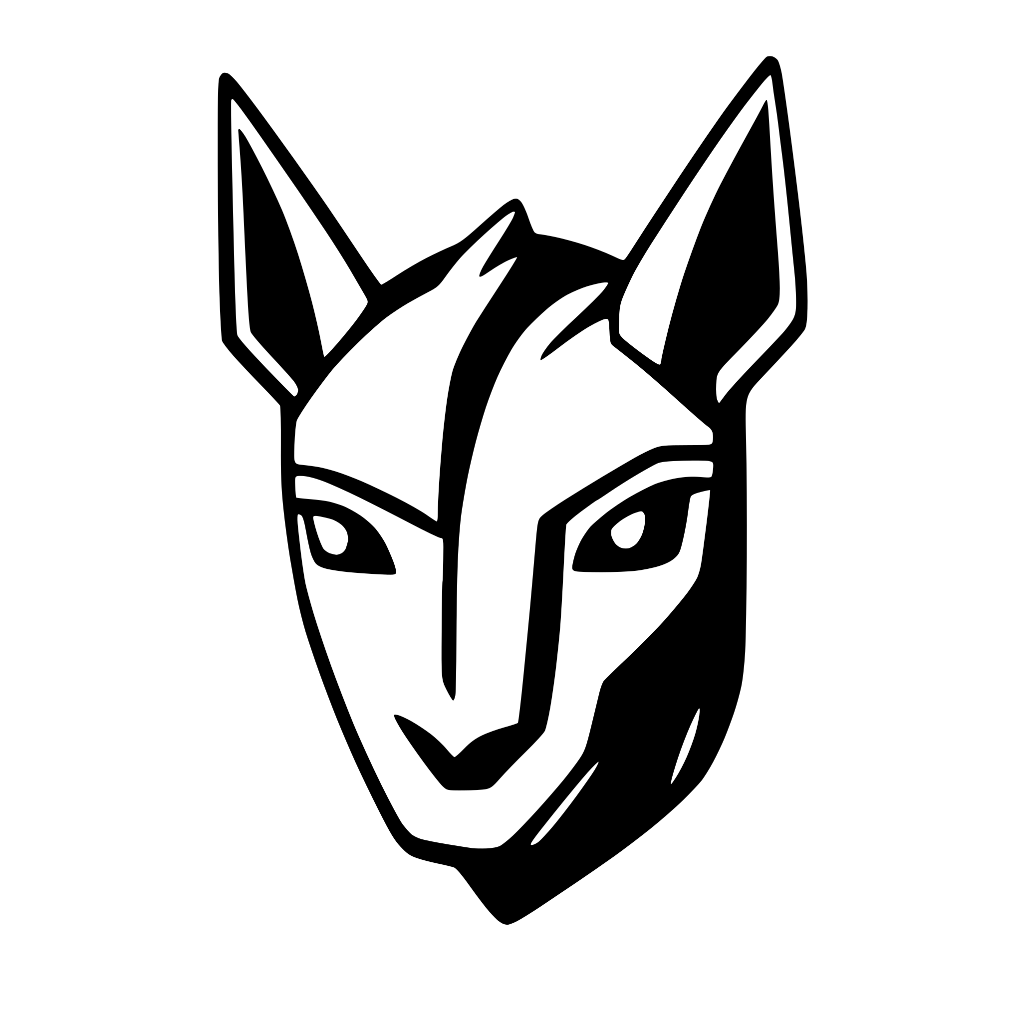 AI-generated SVG of 'symmetric lama head'