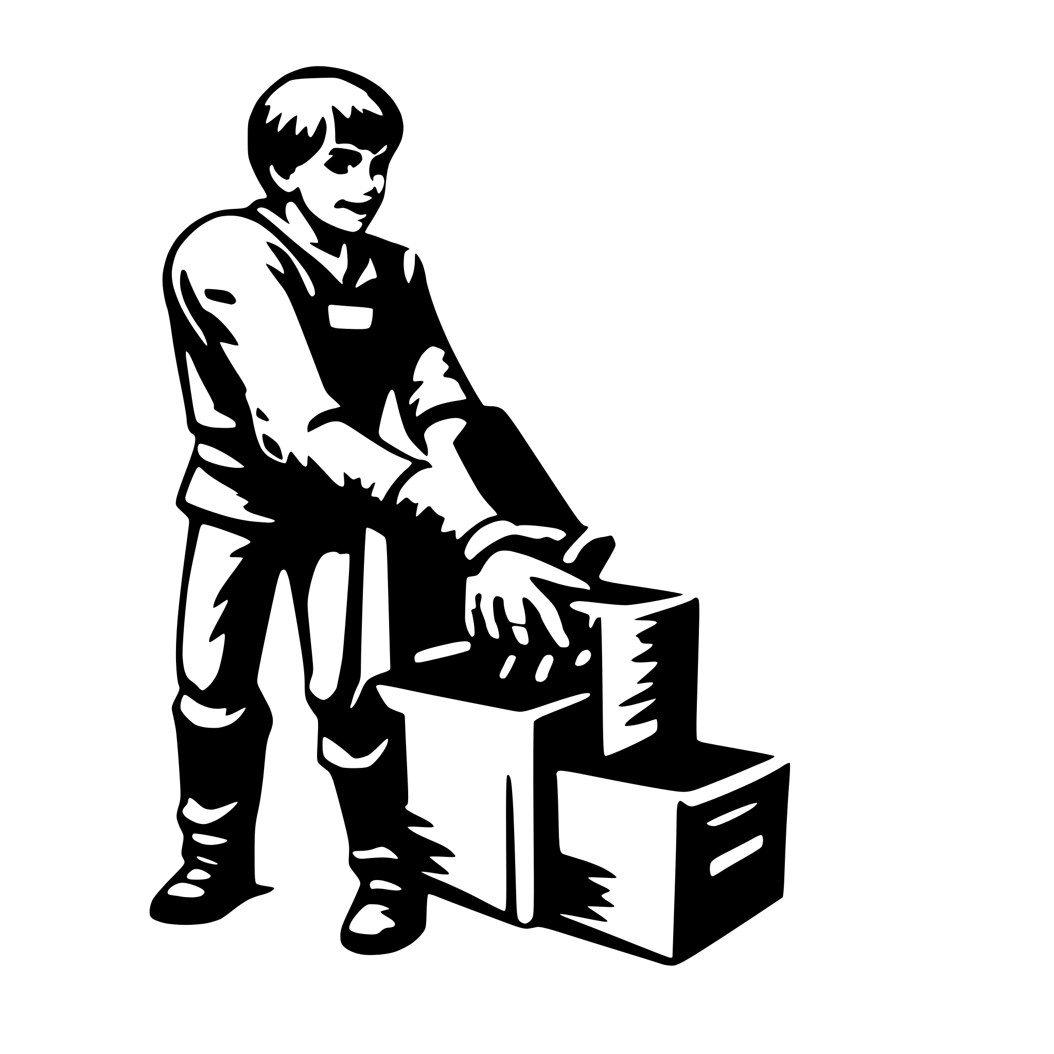 AI-generated SVG of a manual handling