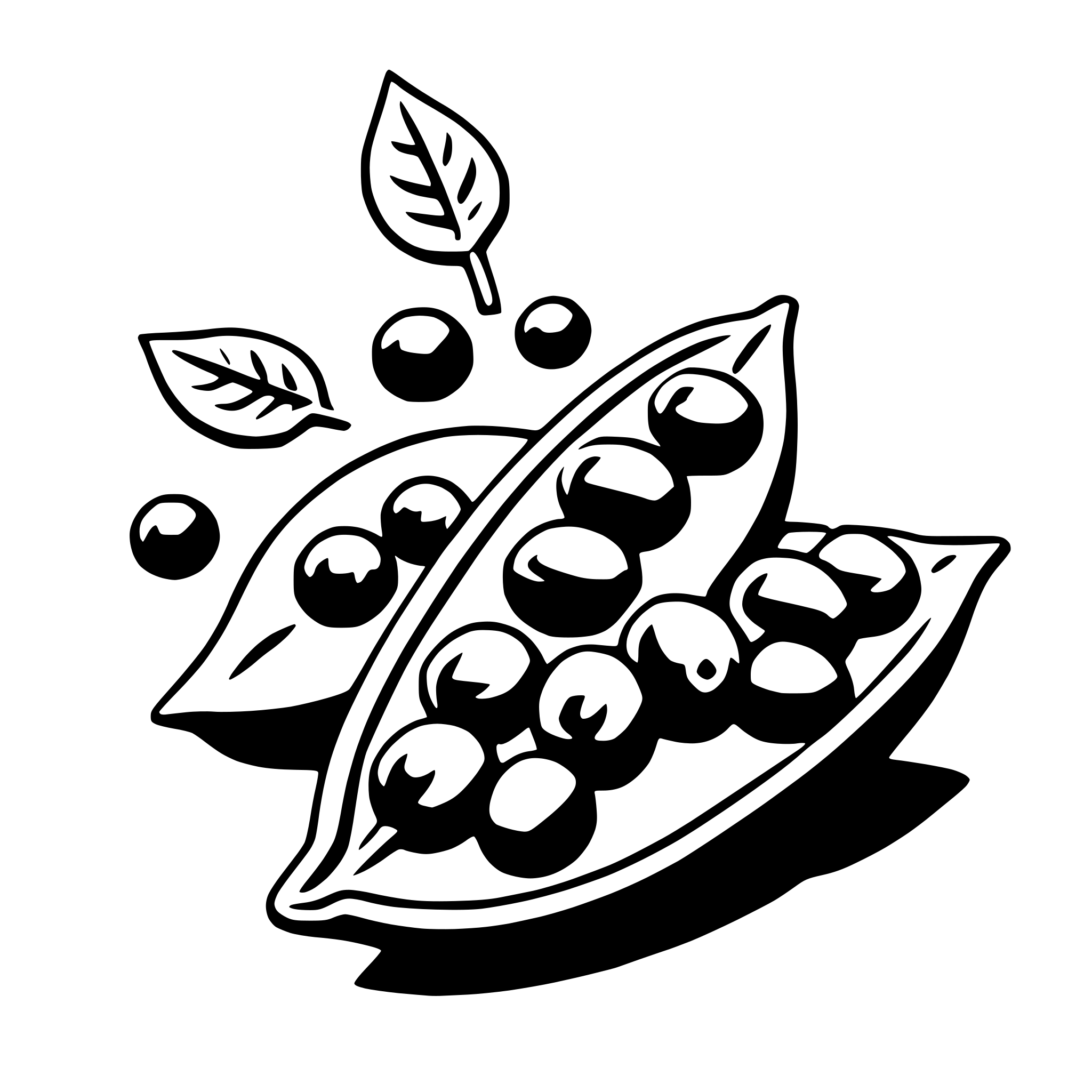 AI-generated SVG of a peas