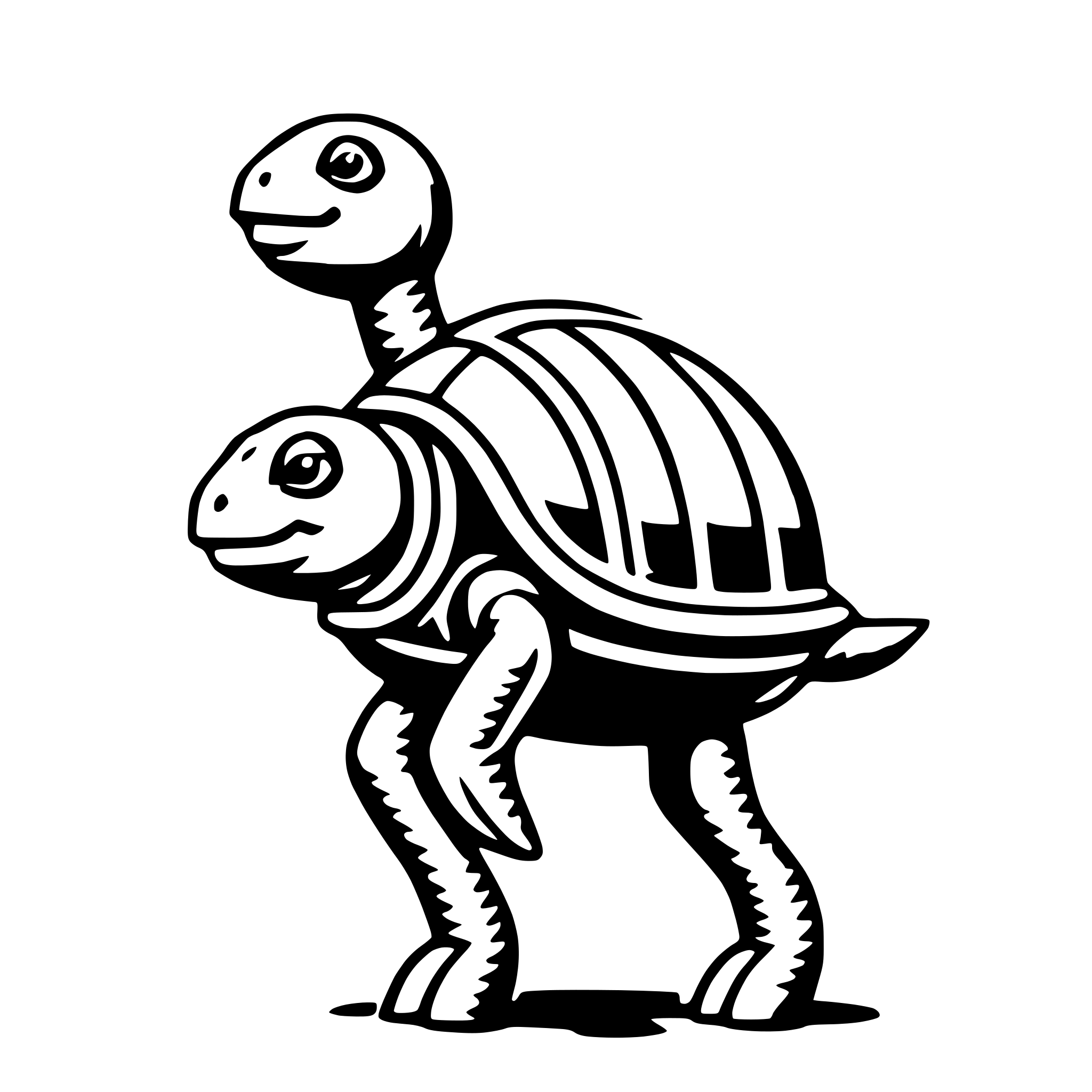 AI-generated SVG of a turtle with jetpack
