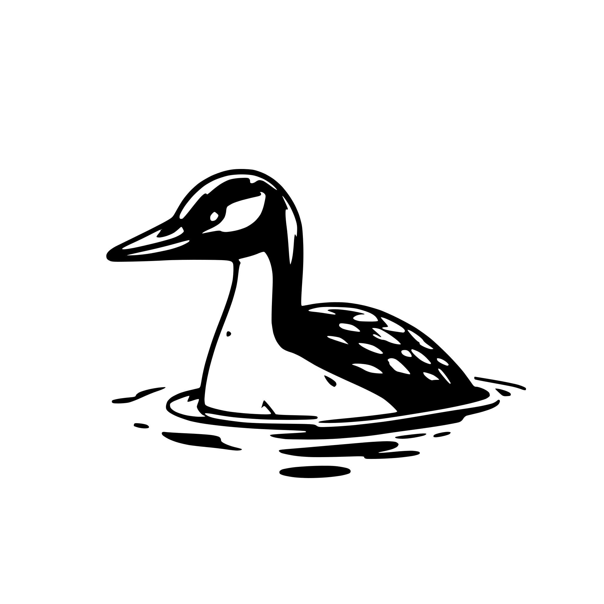 AI-generated SVG of 'common loon in the water'