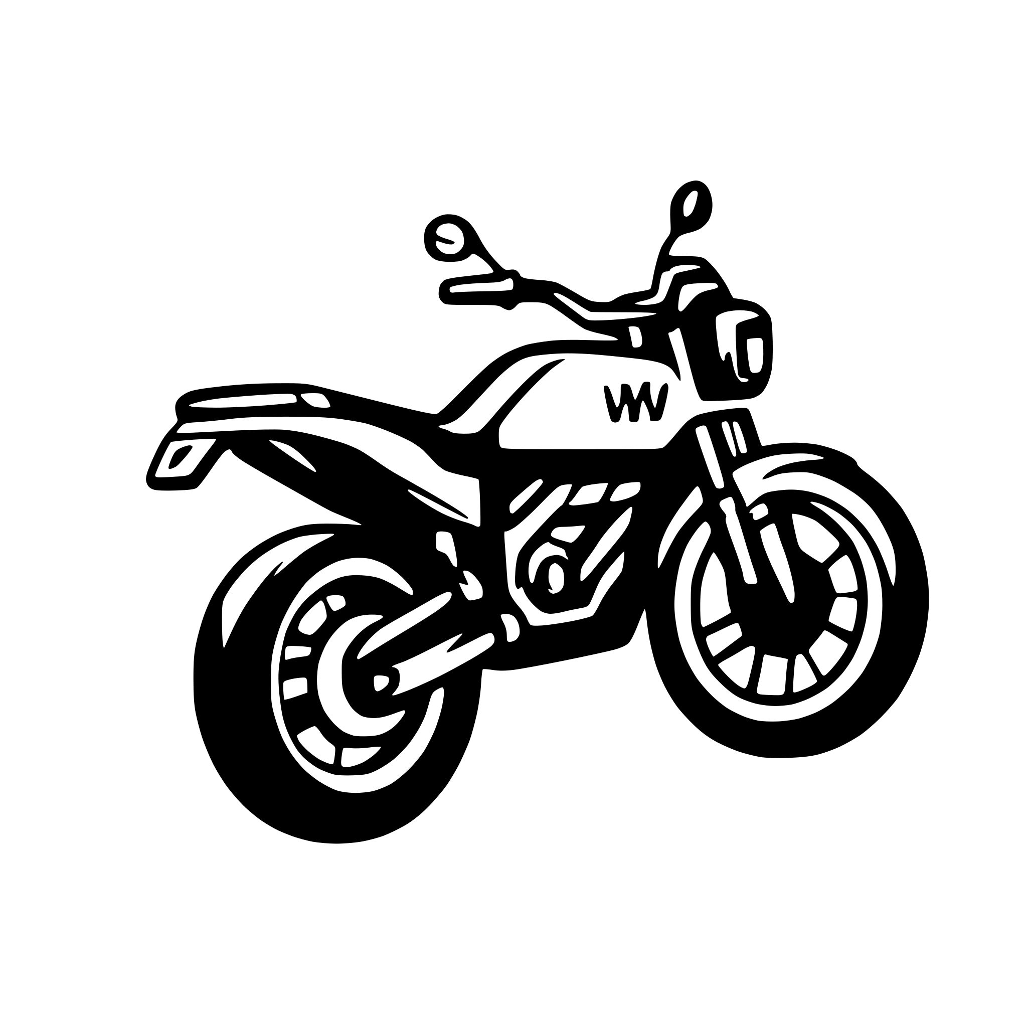 AI-generated SVG of a an enduro motorcycle icon from top view