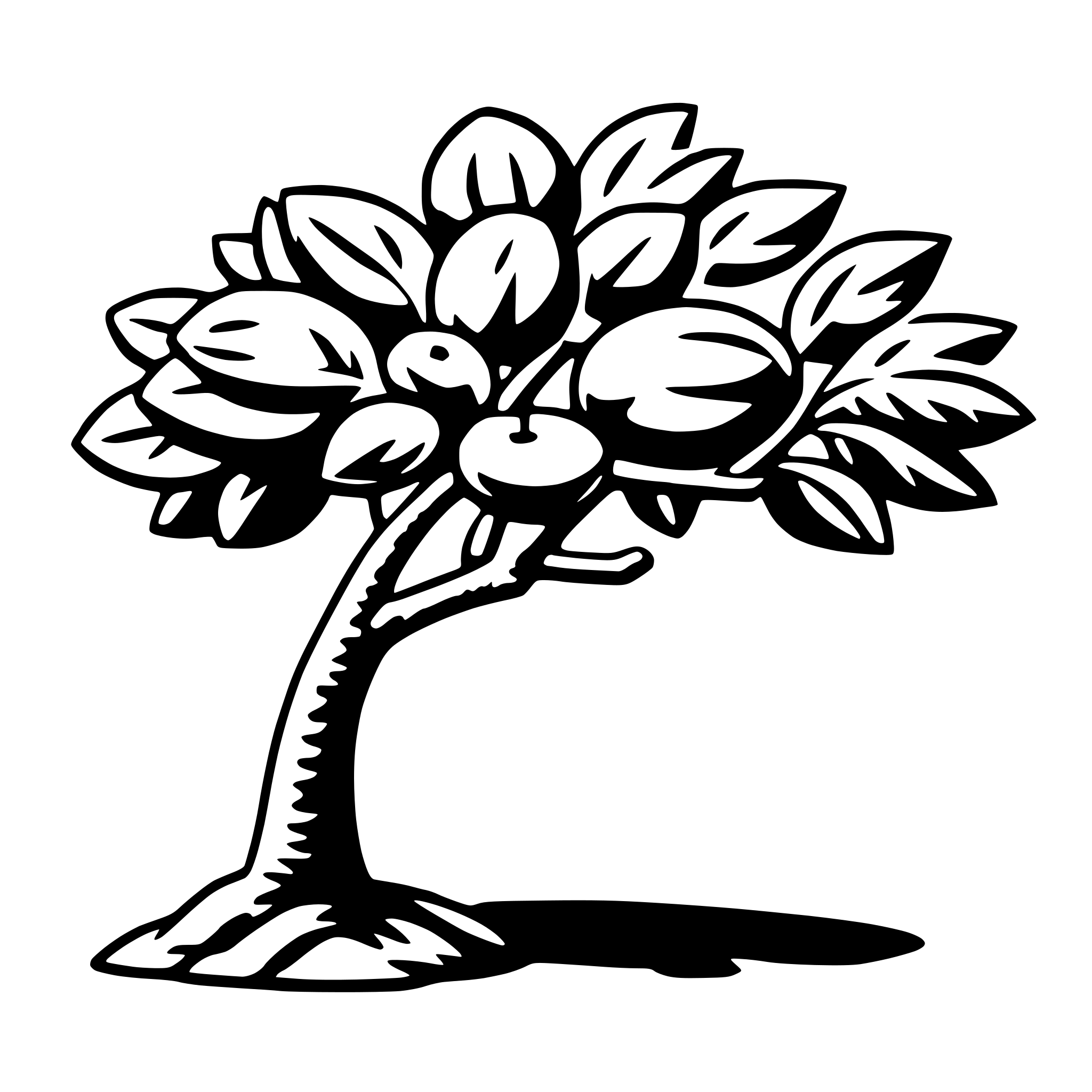 AI-generated SVG of a plum tree
