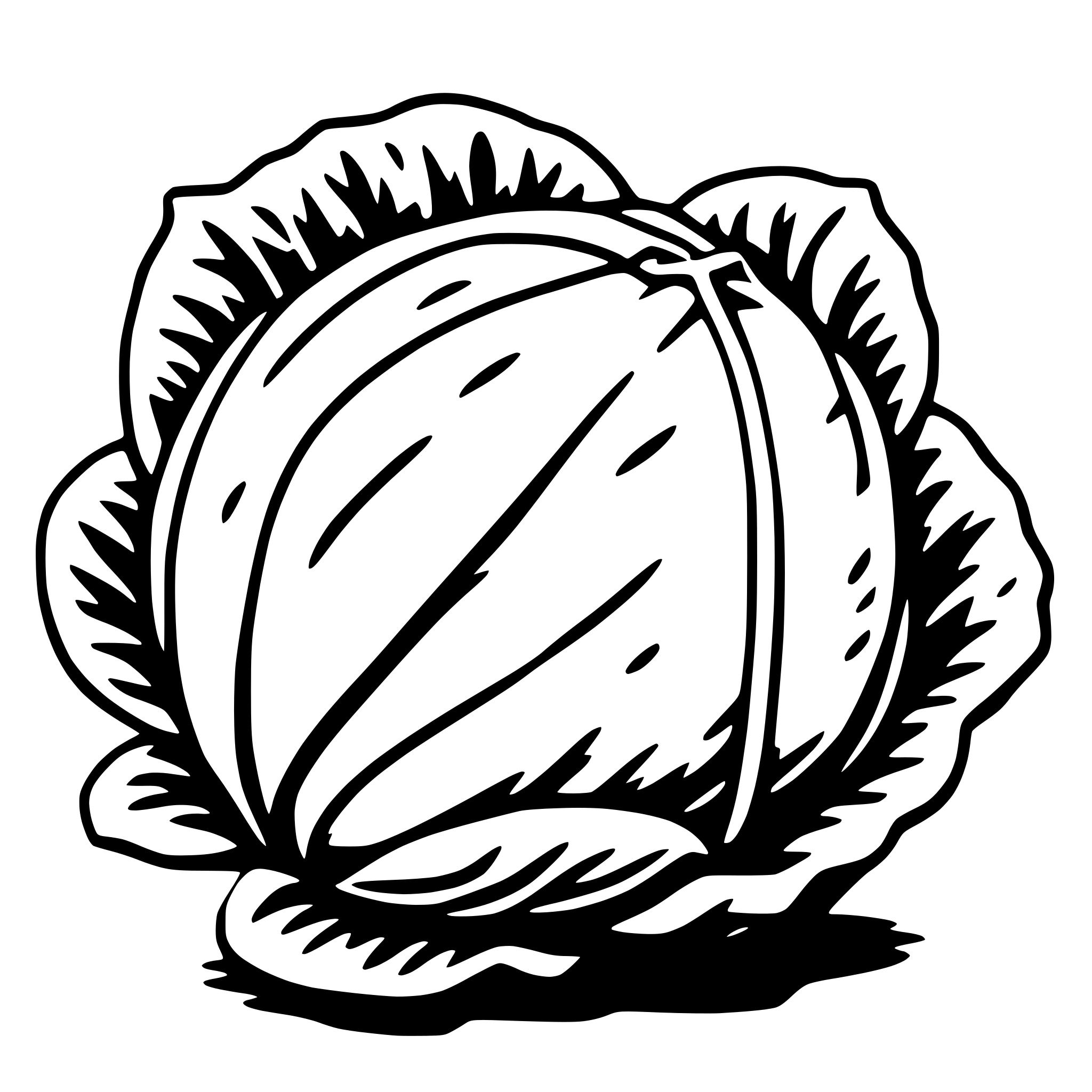 AI-generated SVG of a cabbage