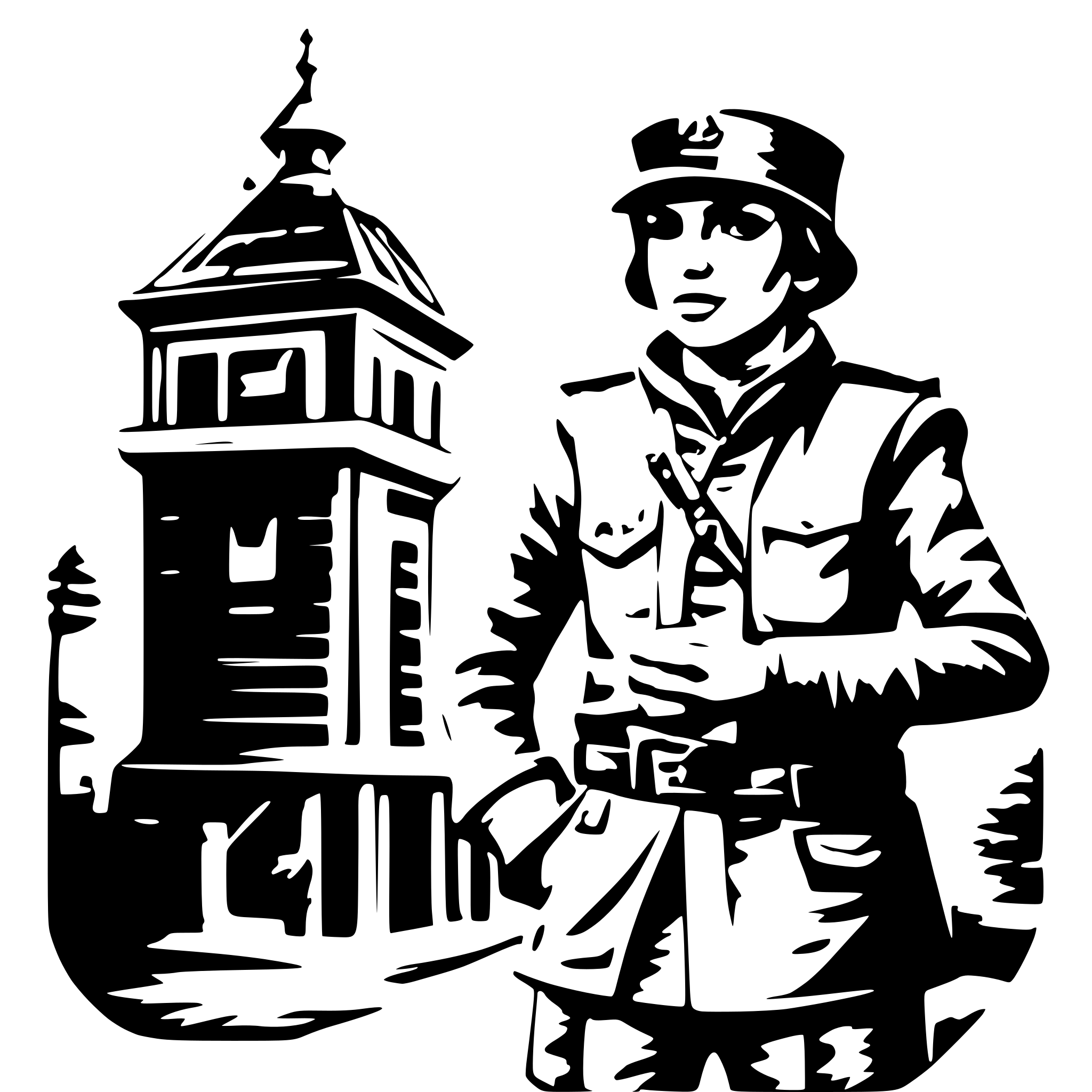 AI-generated SVG of 'scout figure on watch'