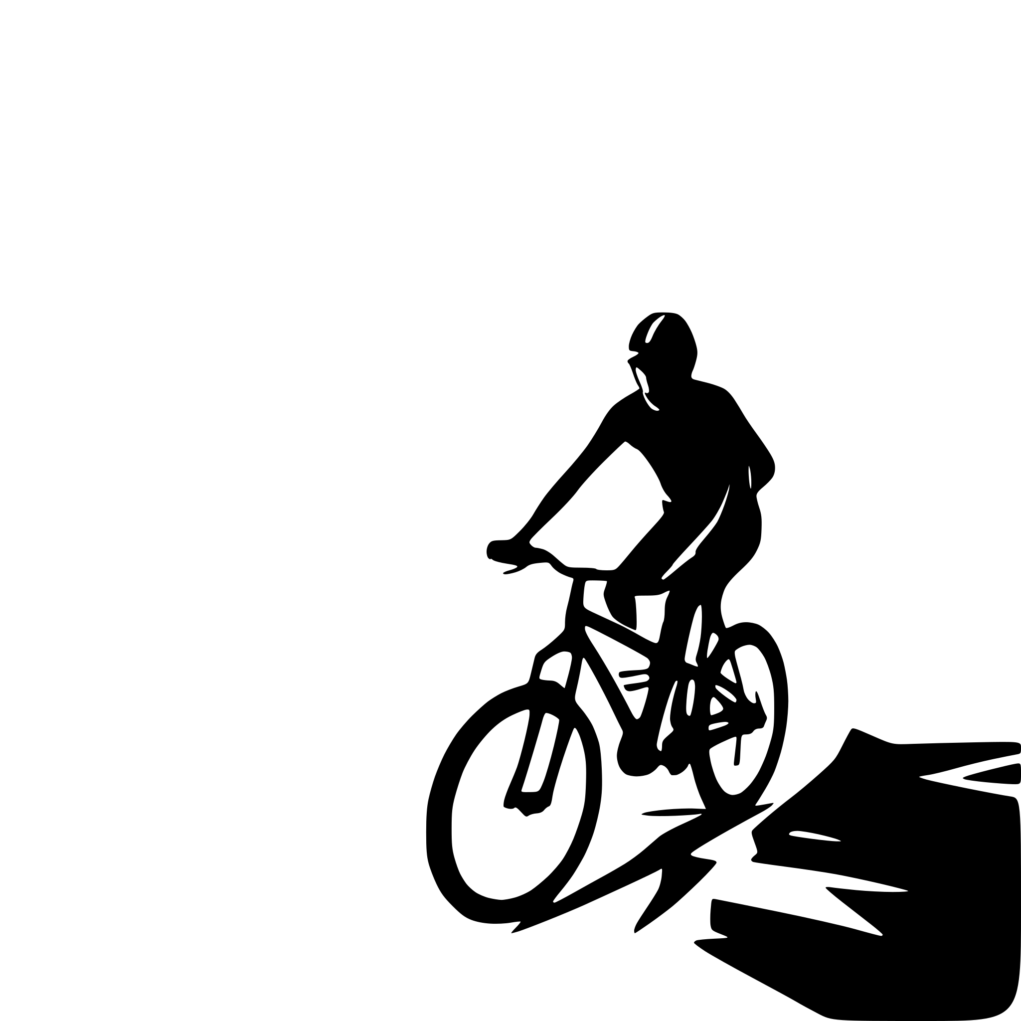 AI-generated SVG of a mountainbike breaking out of a picture frame