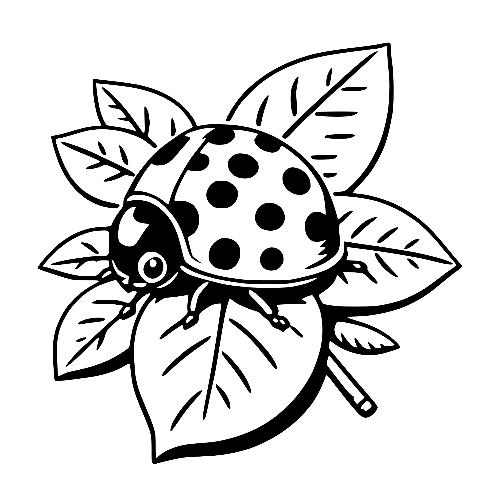 AI-generated SVG of 'ladybug on leaf'