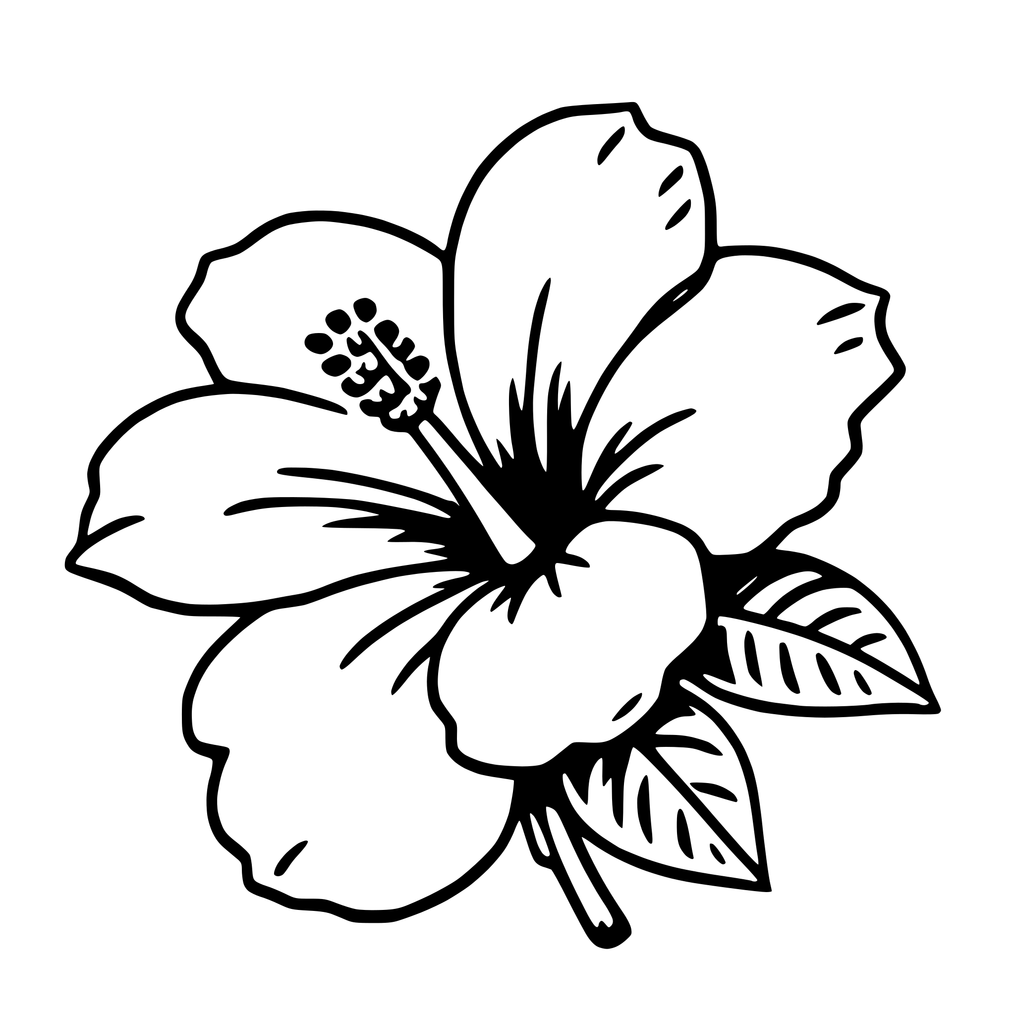 AI-generated SVG of a hibiscus