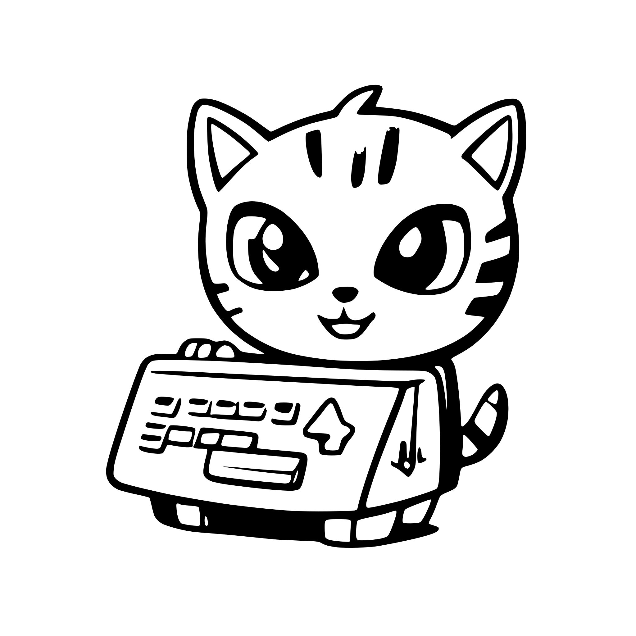 AI-generated SVG of a coding cat with the number 42 on it