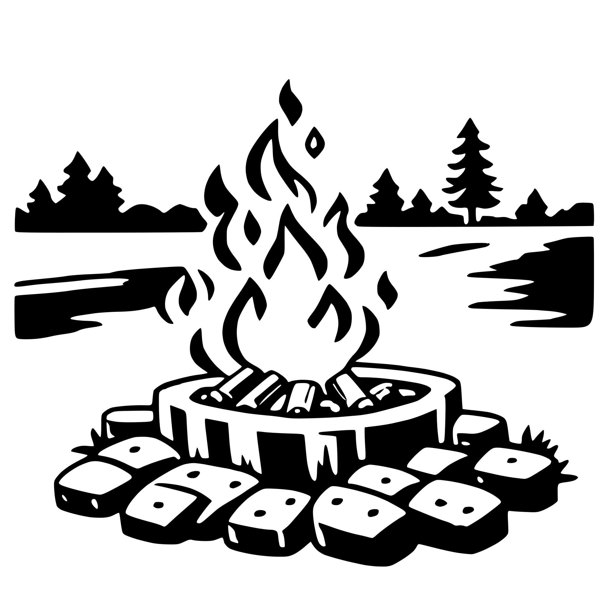 AI-generated SVG of 'romantic bonfire'
