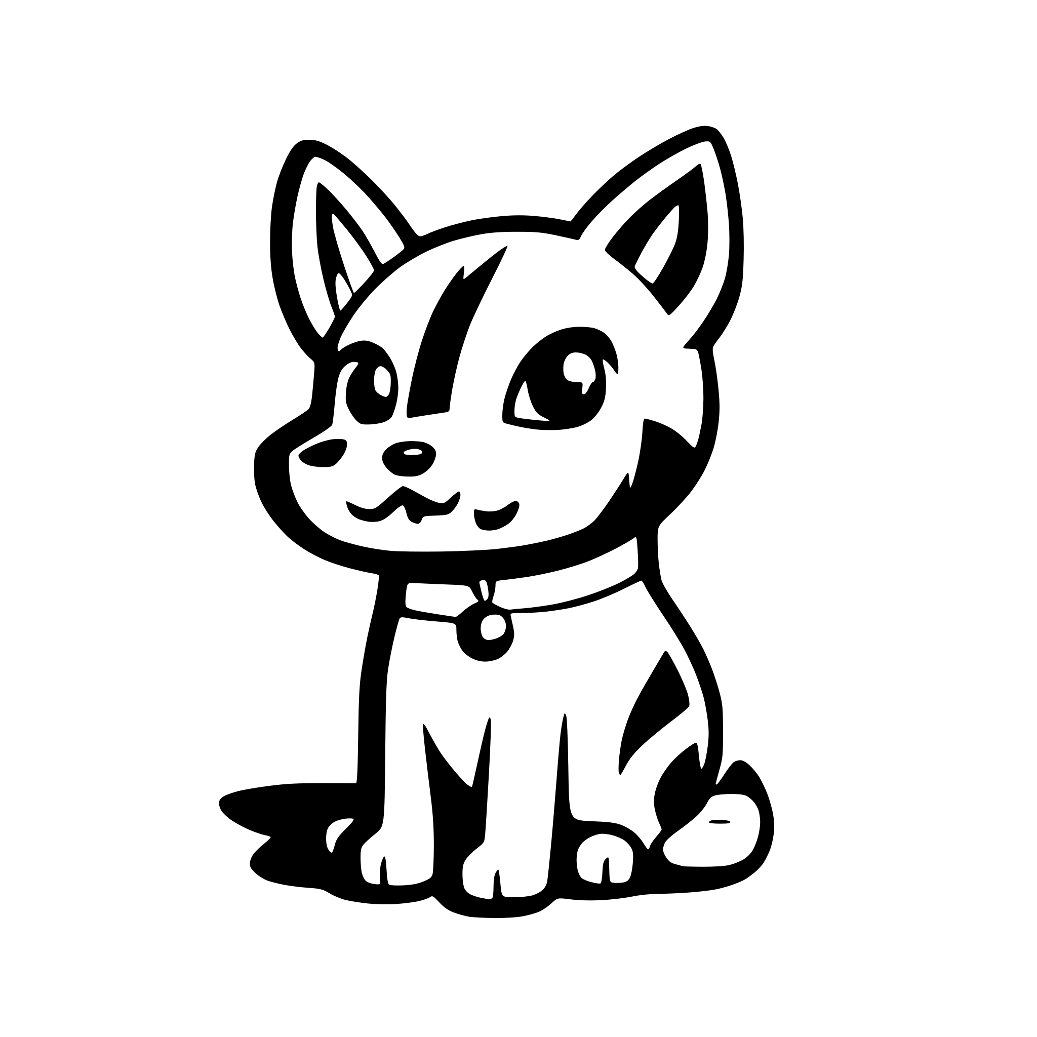 AI-generated SVG of a dog