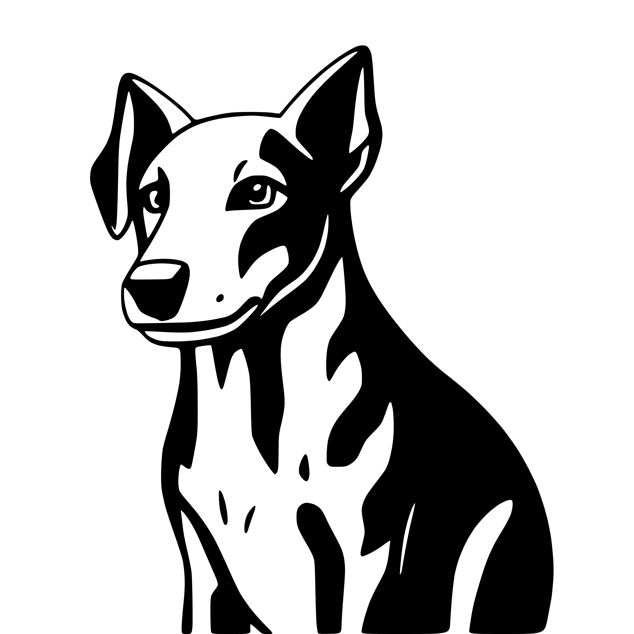 AI-generated SVG of 'hund als schlossgespenst'