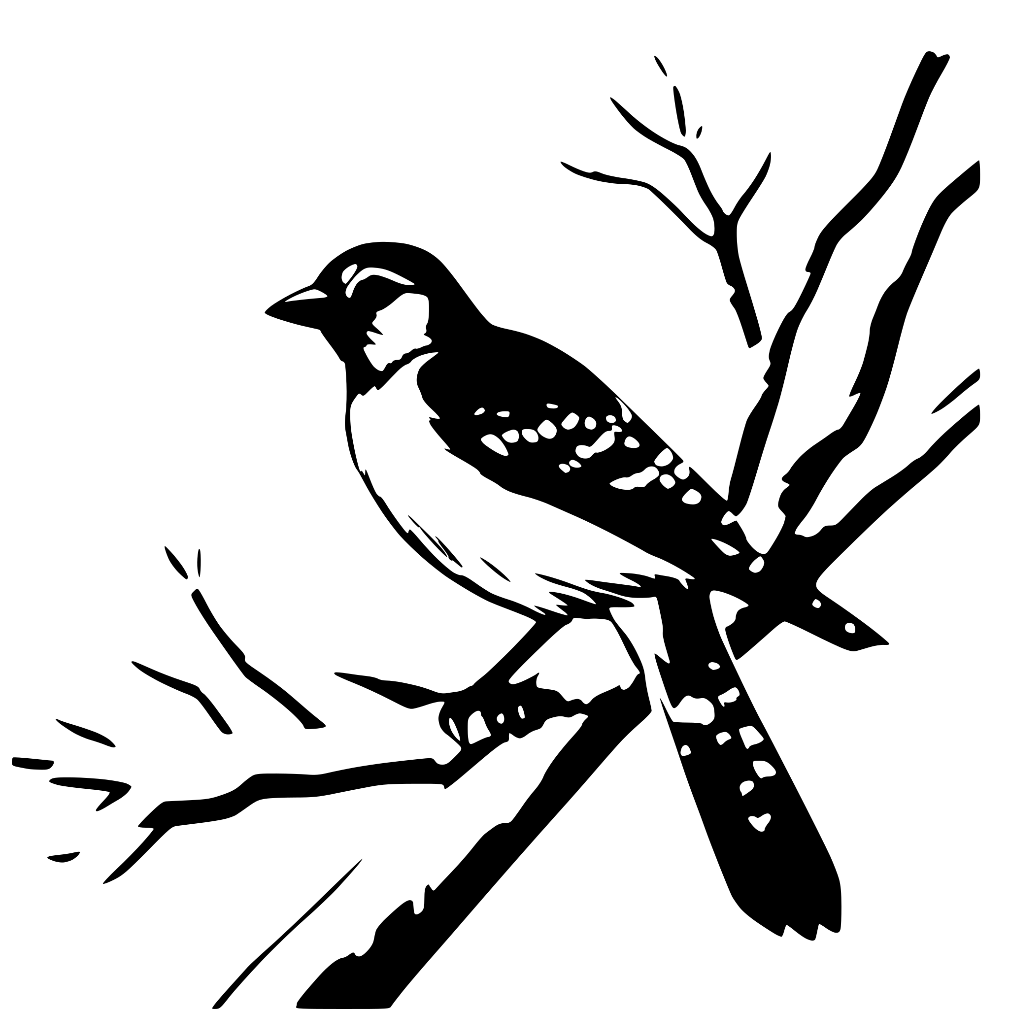 AI-generated SVG of a blue jay bird in a tree with snow falling
