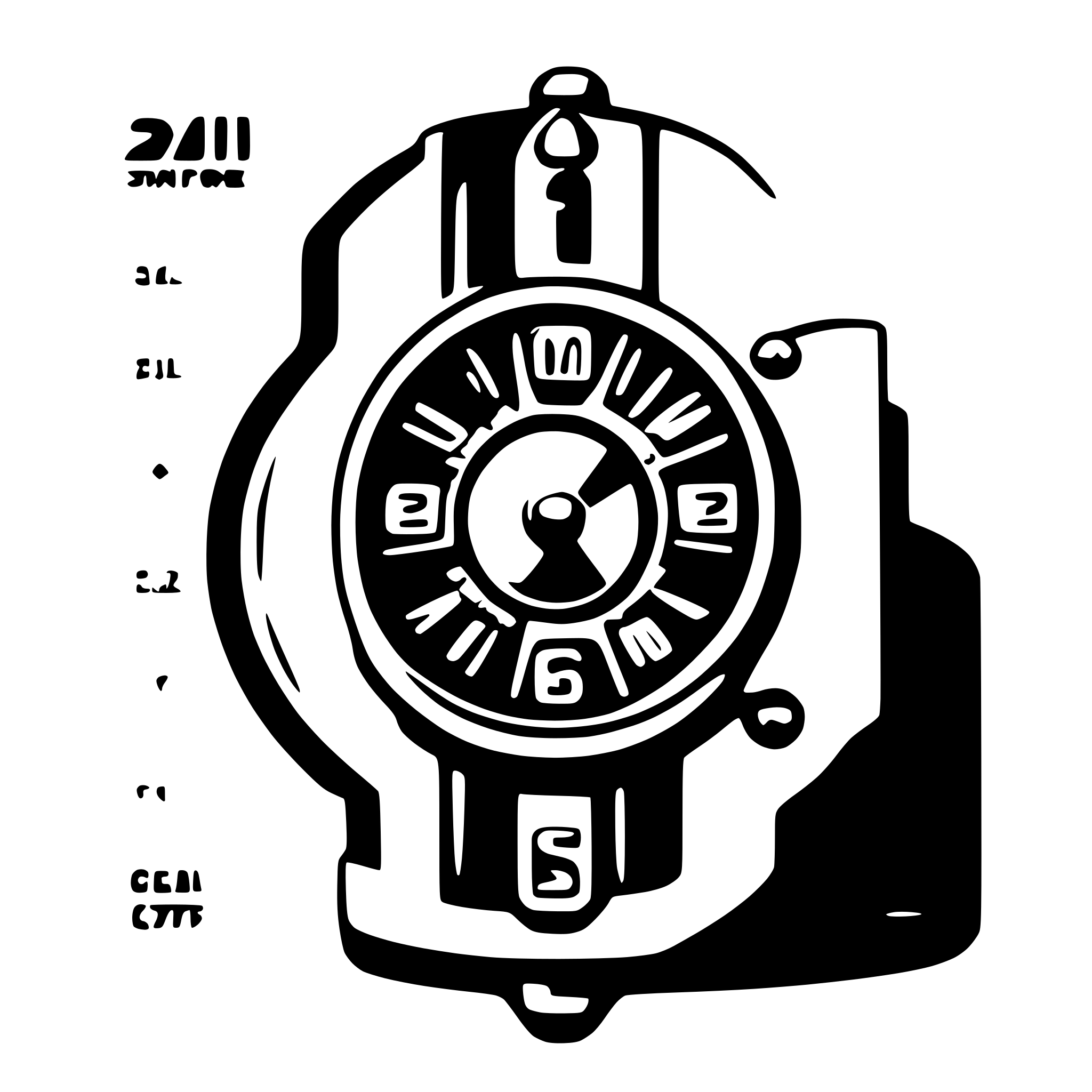 AI-generated SVG of a dial menu of smartfone