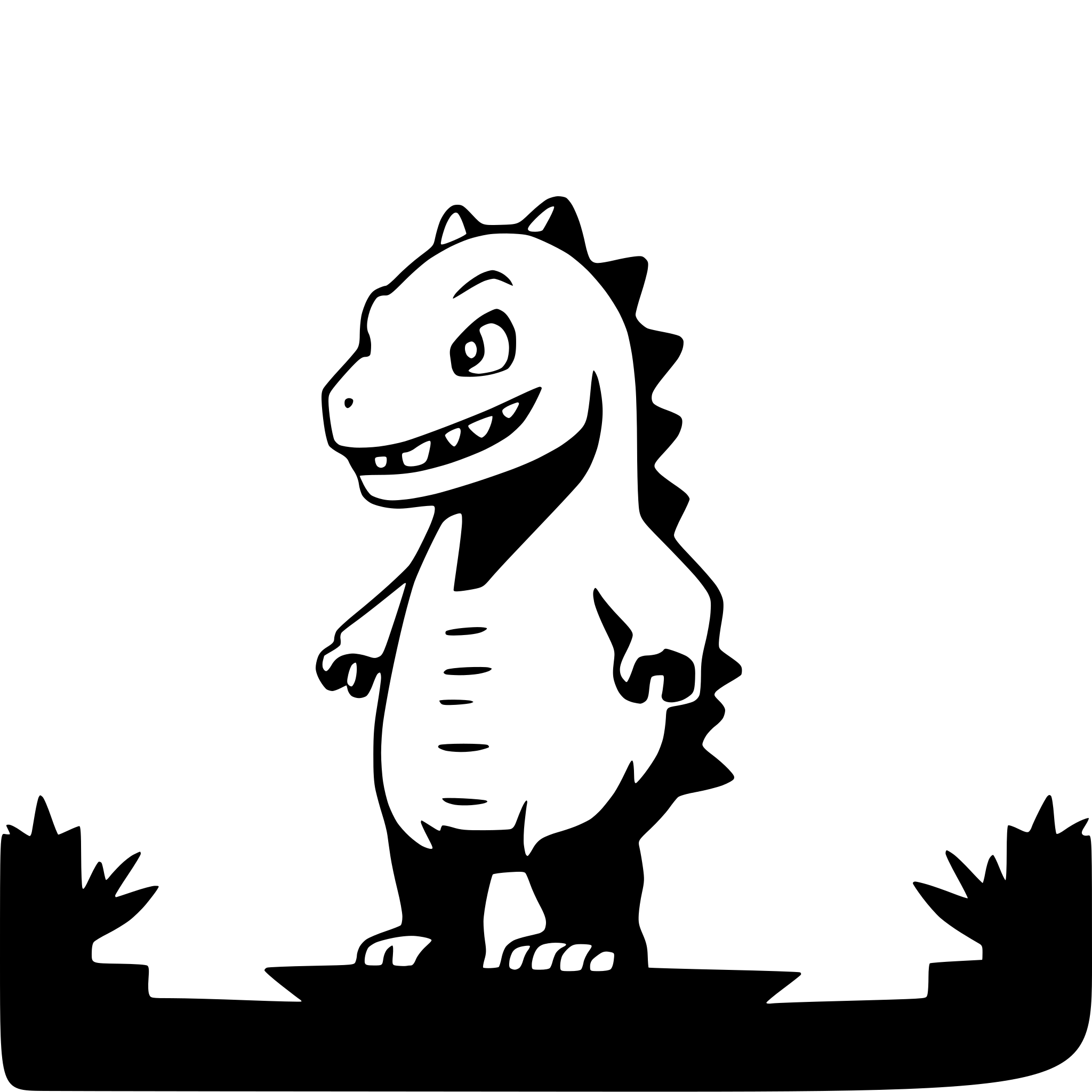 AI-generated SVG of a godzilla