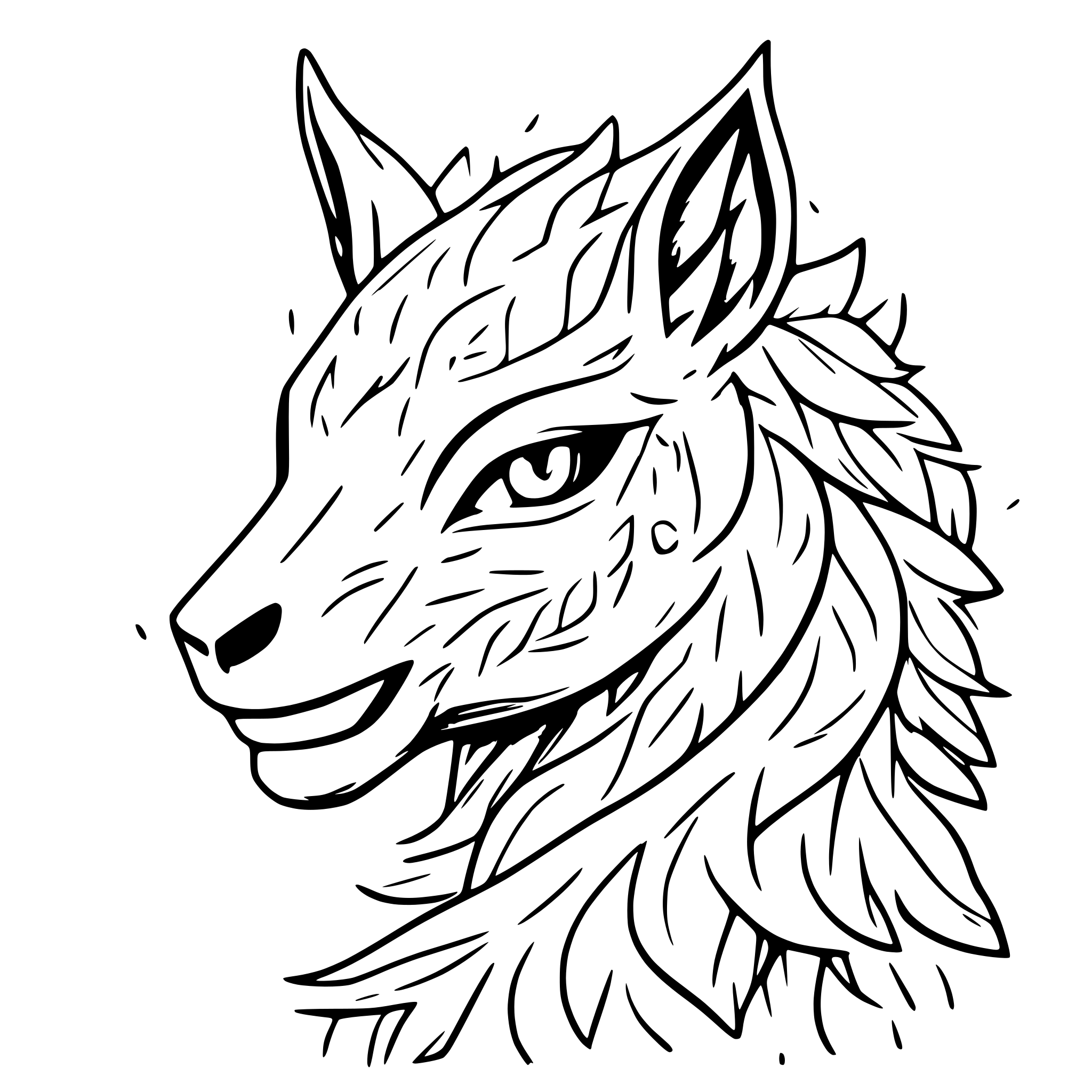 AI-generated SVG of a A Mythological creature that is a blend of a lynx and a pegasus.