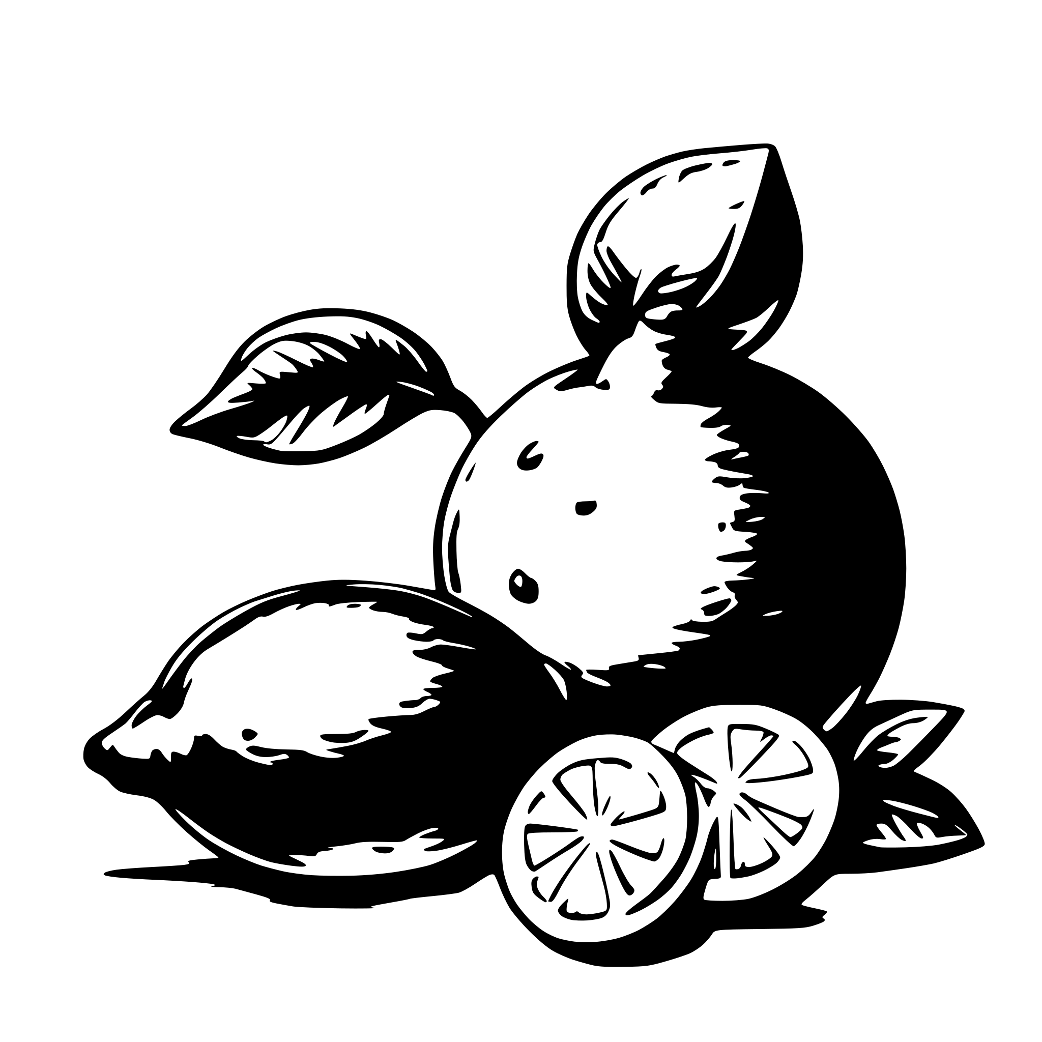 AI-generated SVG of 'Lemons and animals'