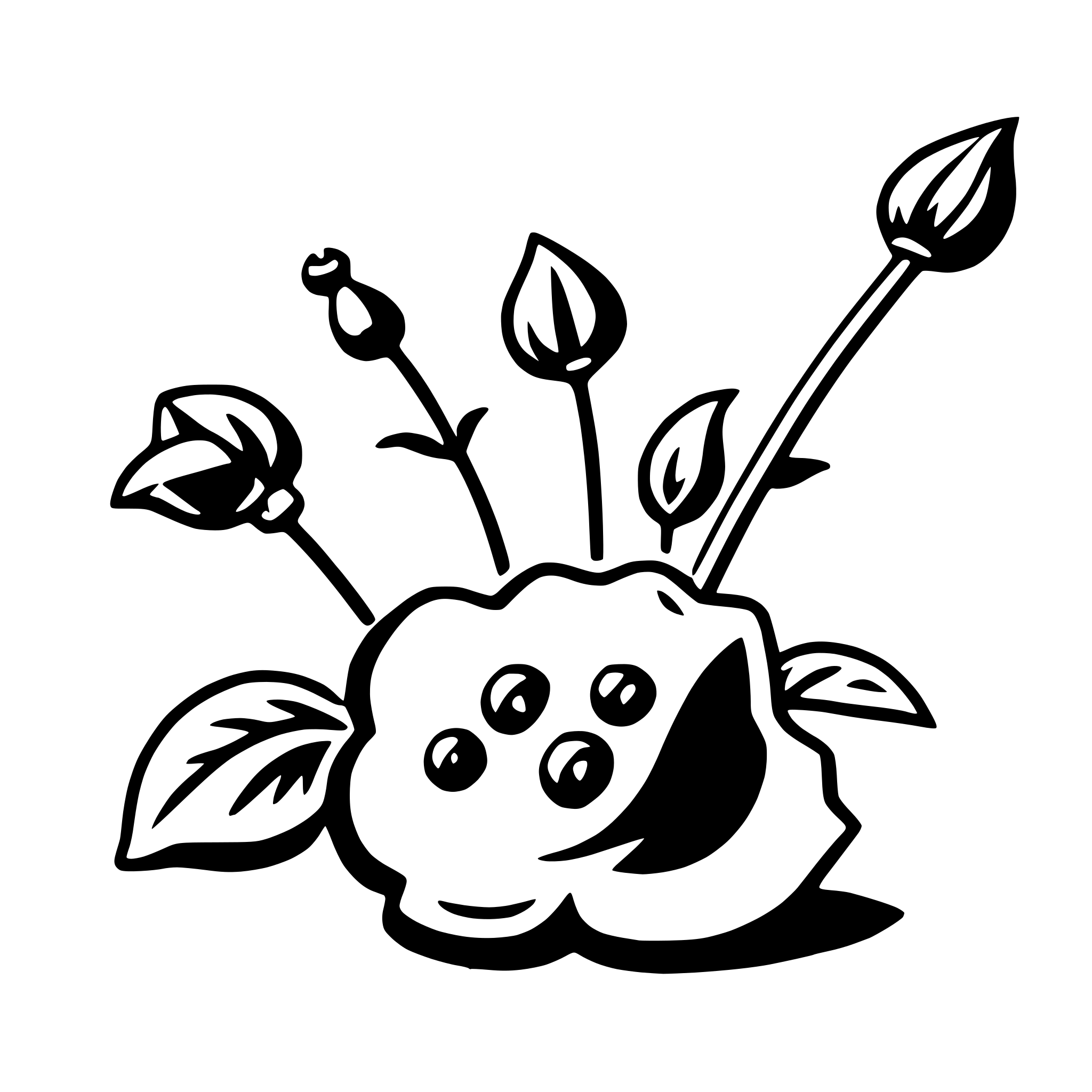 AI-generated SVG of a sweet pea