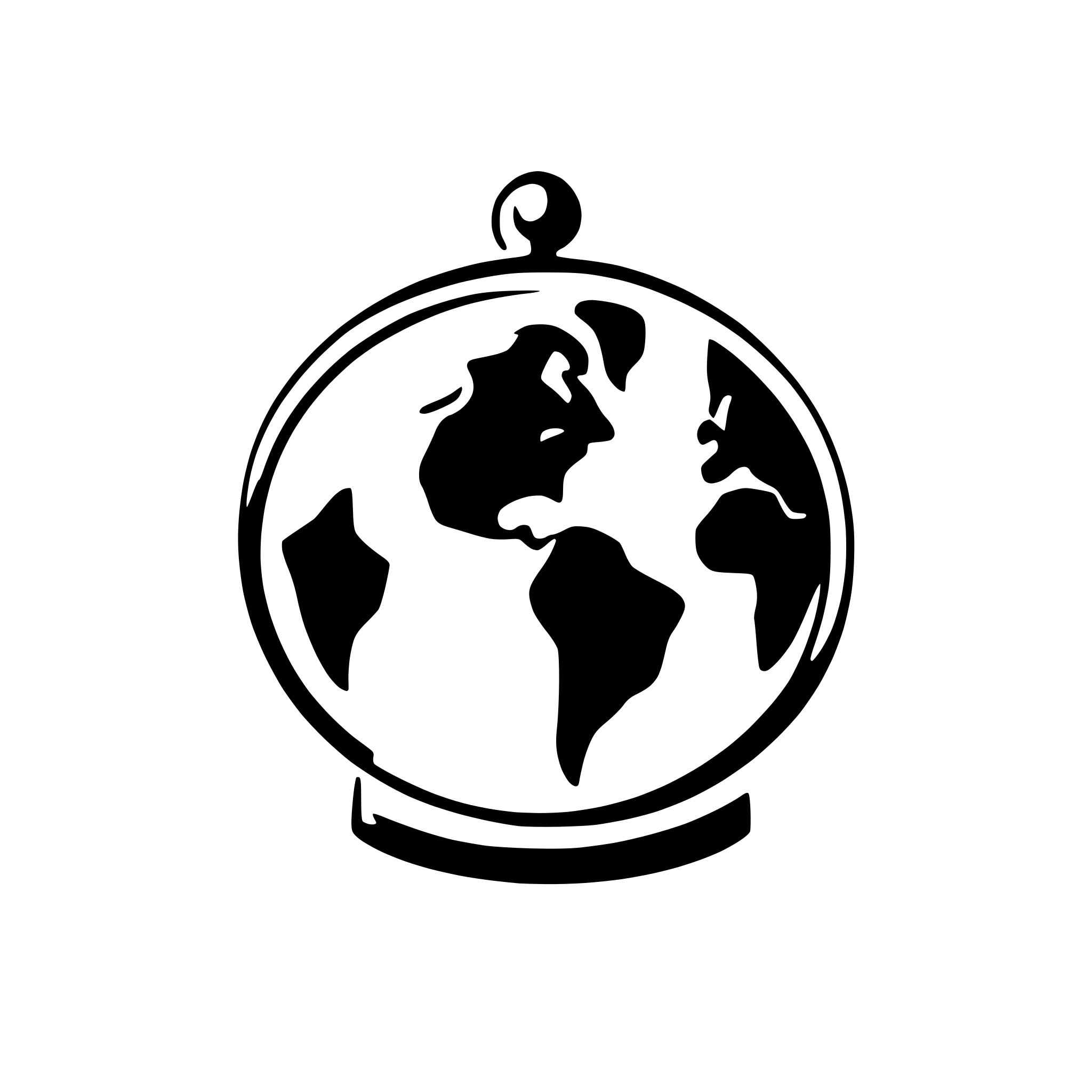 AI-generated SVG of a world map outline vector logo isolated on background