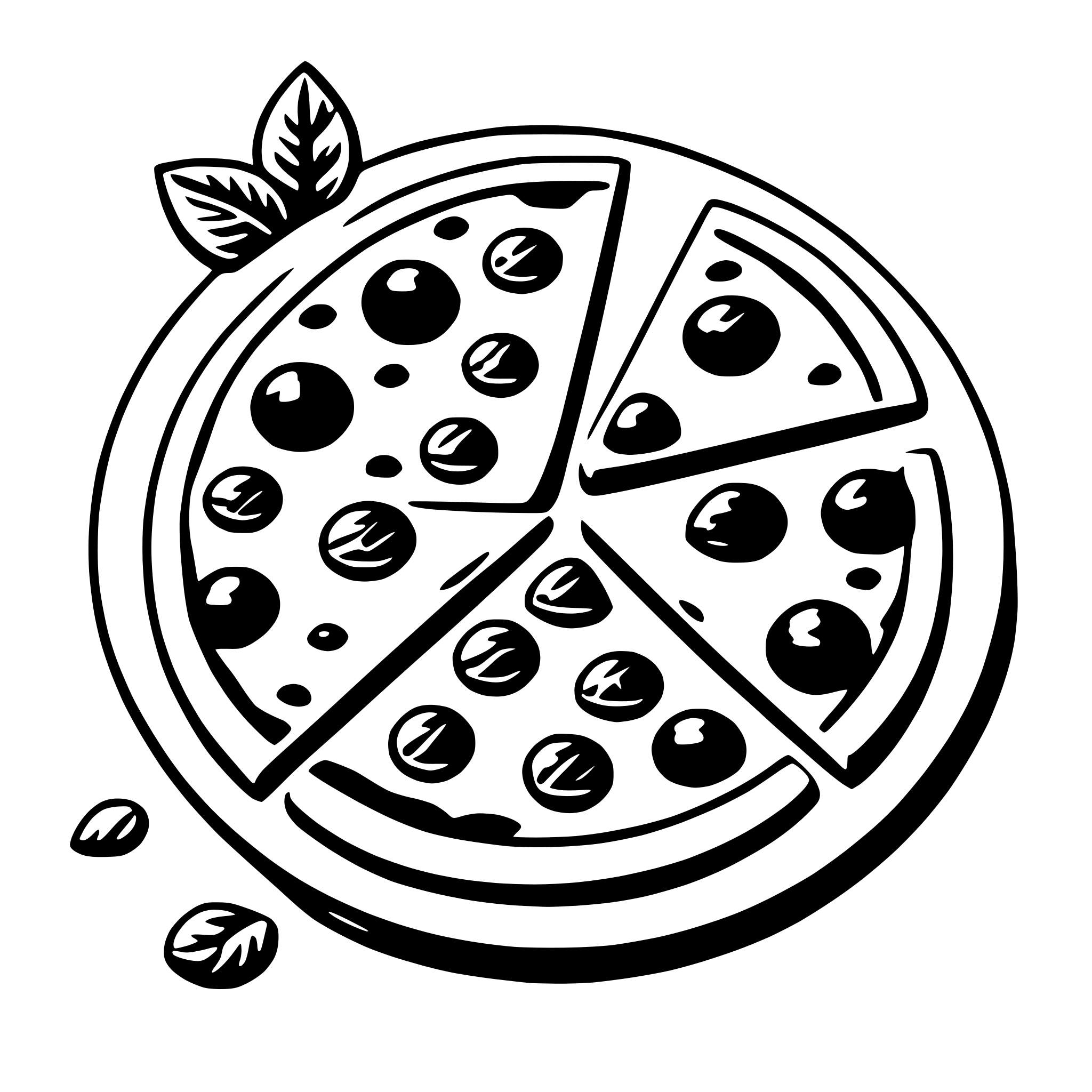 AI-generated SVG of 'pizza'
