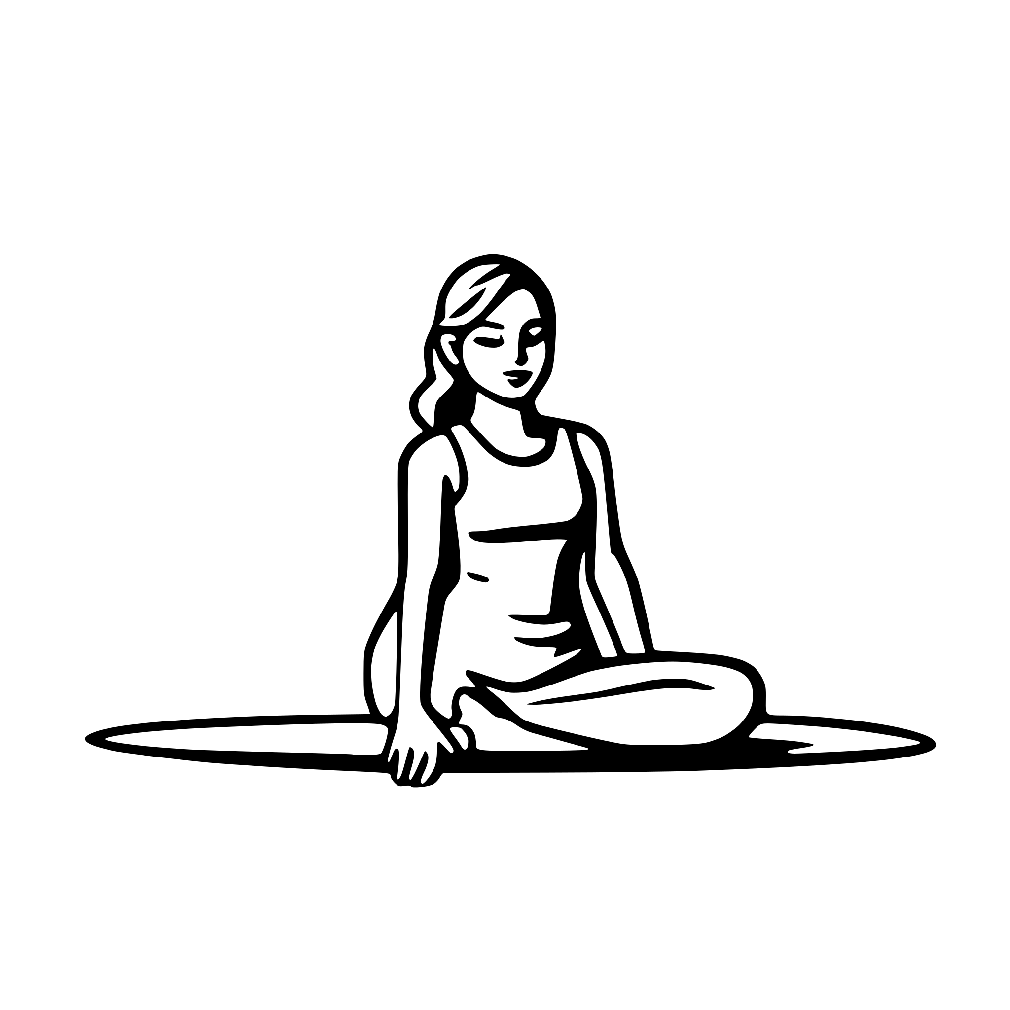 AI-generated SVG of a bhuchangasana yoga pose
