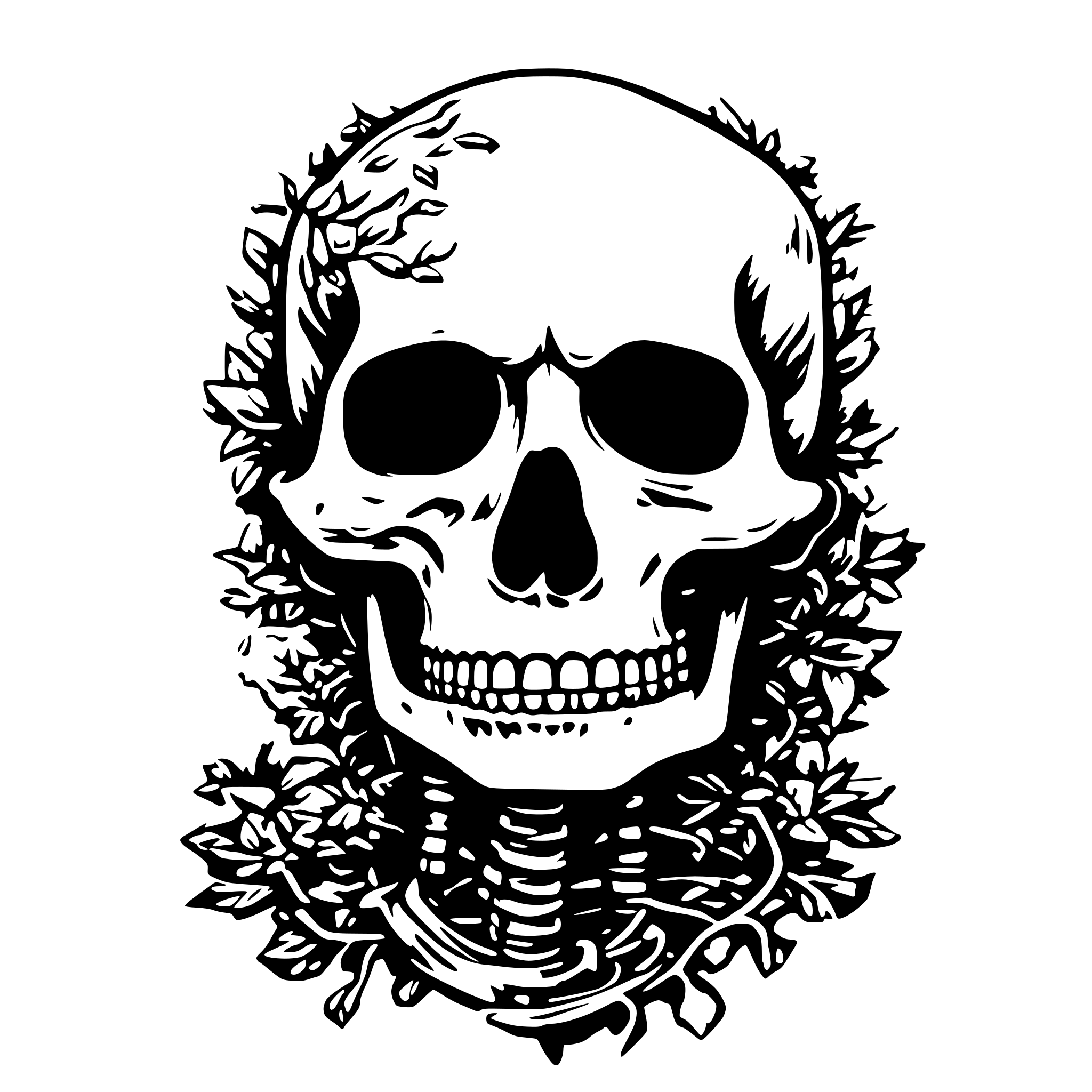 AI-generated SVG of a Human skeleton